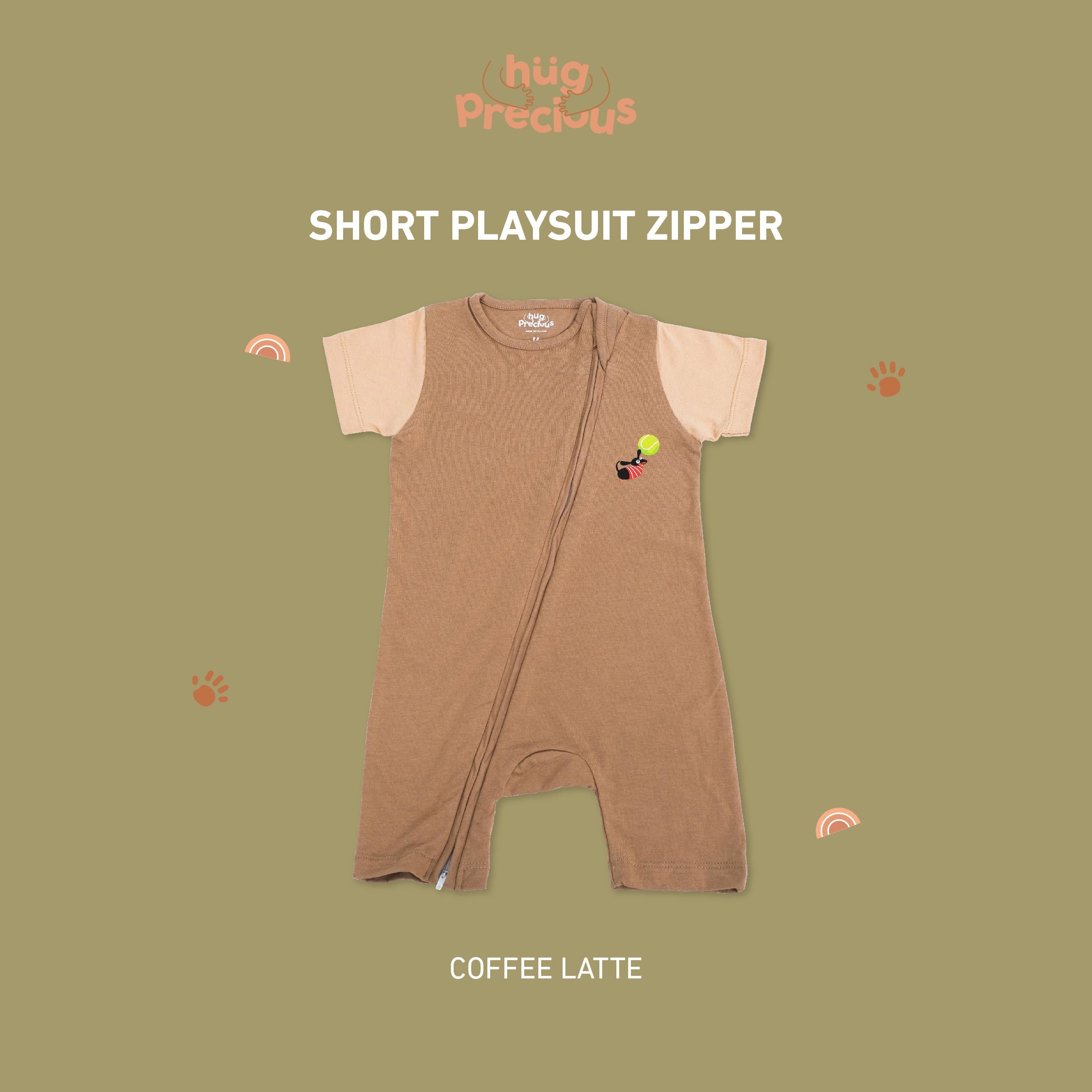 Short Playsuit Zipper PENNY THE TECKLE Bamboo