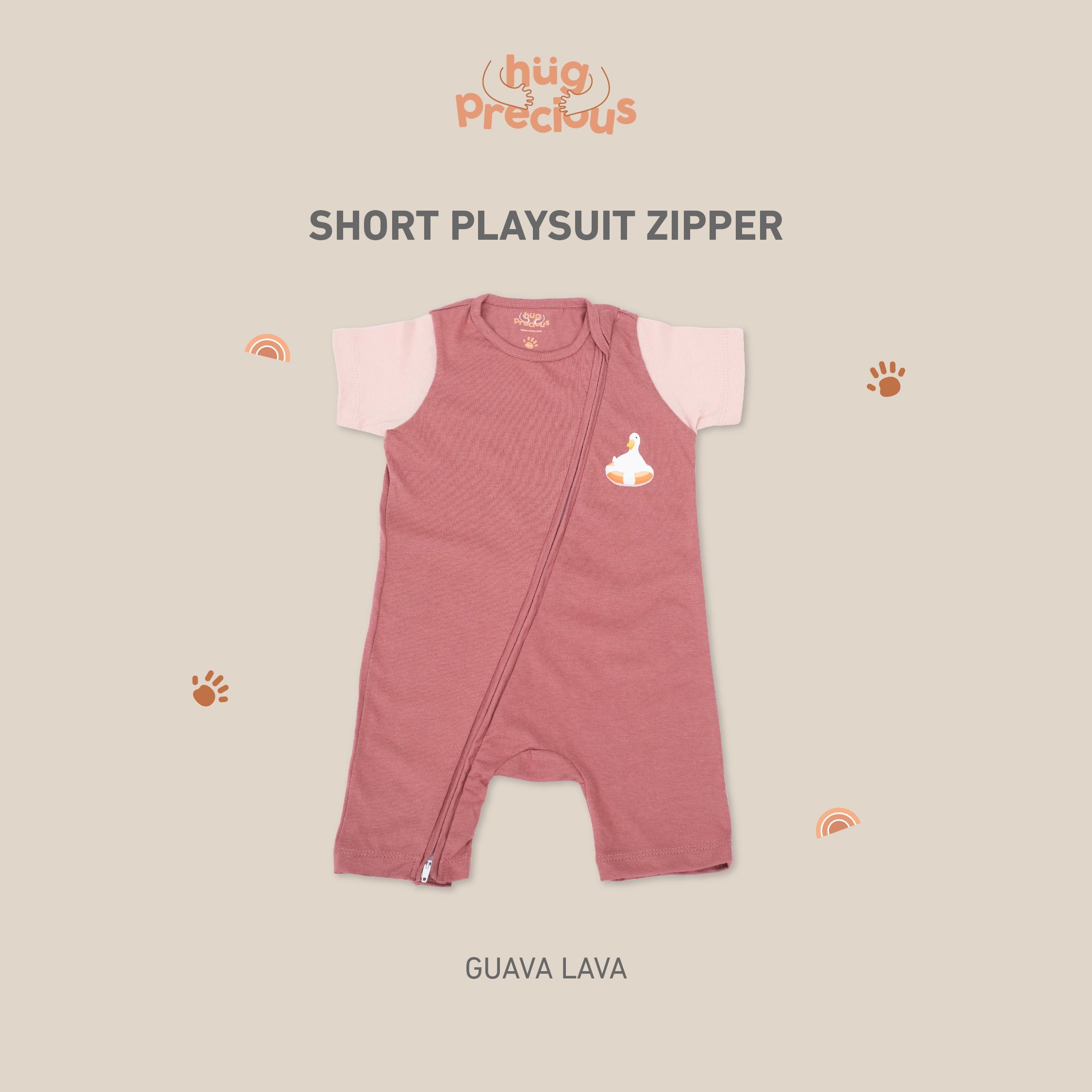 Short Playsuit Zipper MONTY THE DUCK Modal