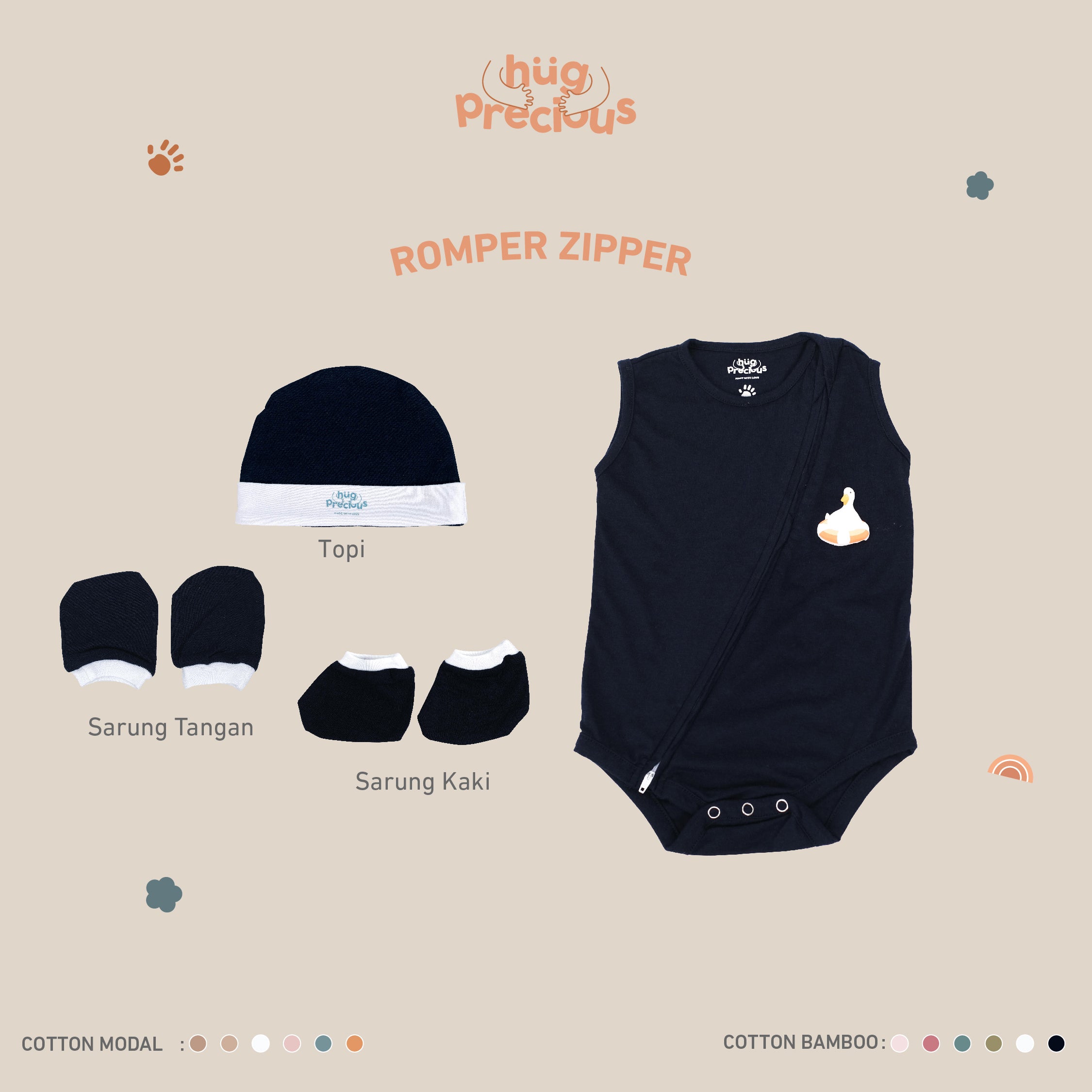 PROMO BUNDLE: Romper Zipper Monty the Duck