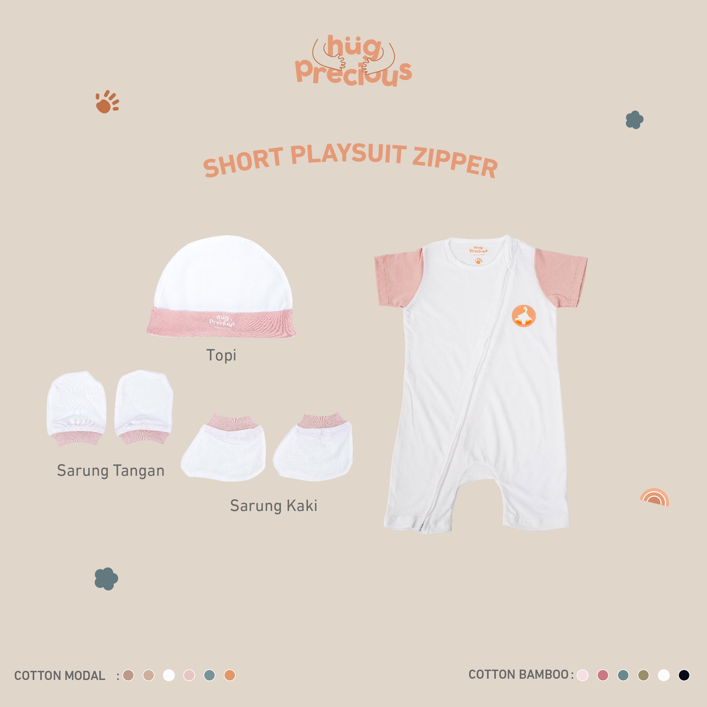 PROMO BUNDLE: Short Playsuit Zipper Monty the Duck