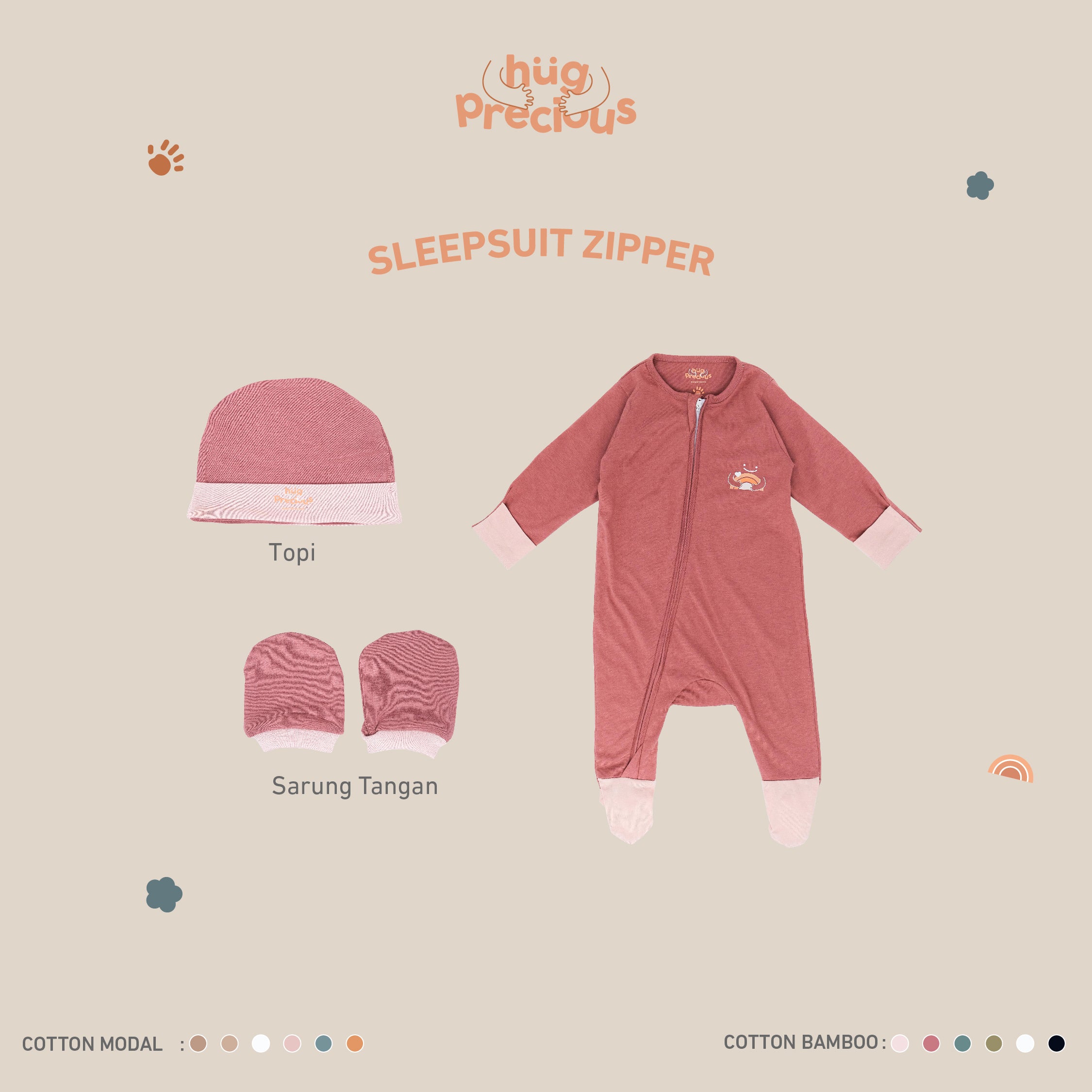 PROMO BUNDLE: Sleepsuit Zipper CLOUD