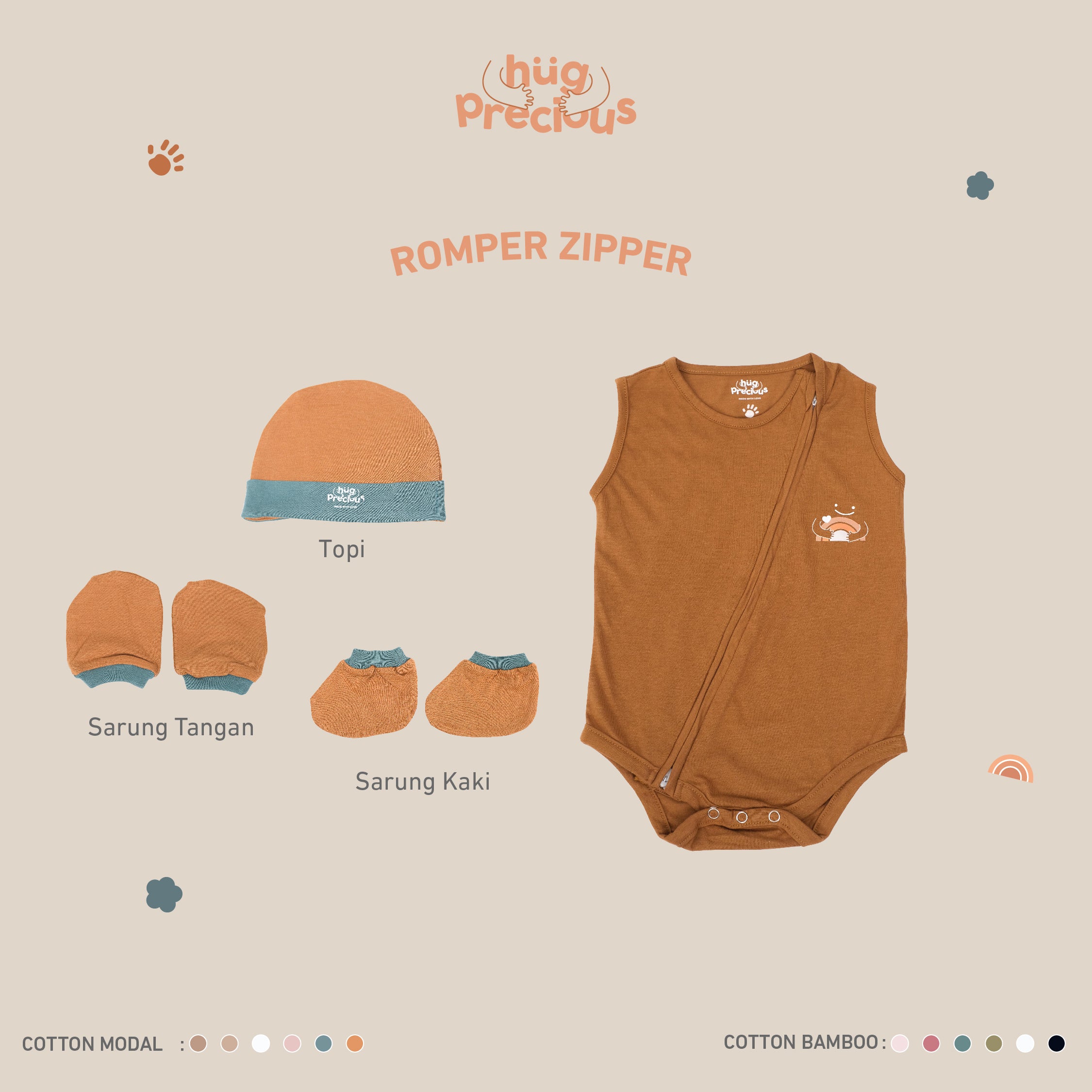 PROMO BUNDLE: Romper Zipper CLOUD