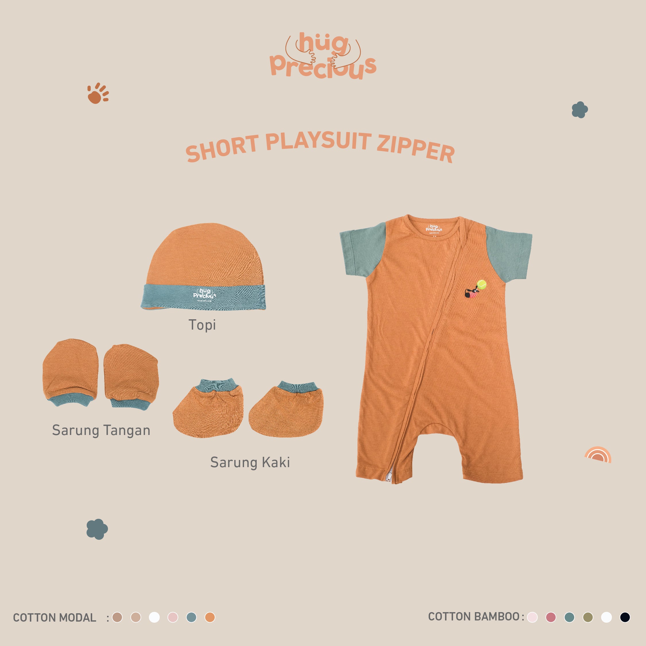 PROMO BUNDLE: Short Playsuit Zipper Penny the Teckle