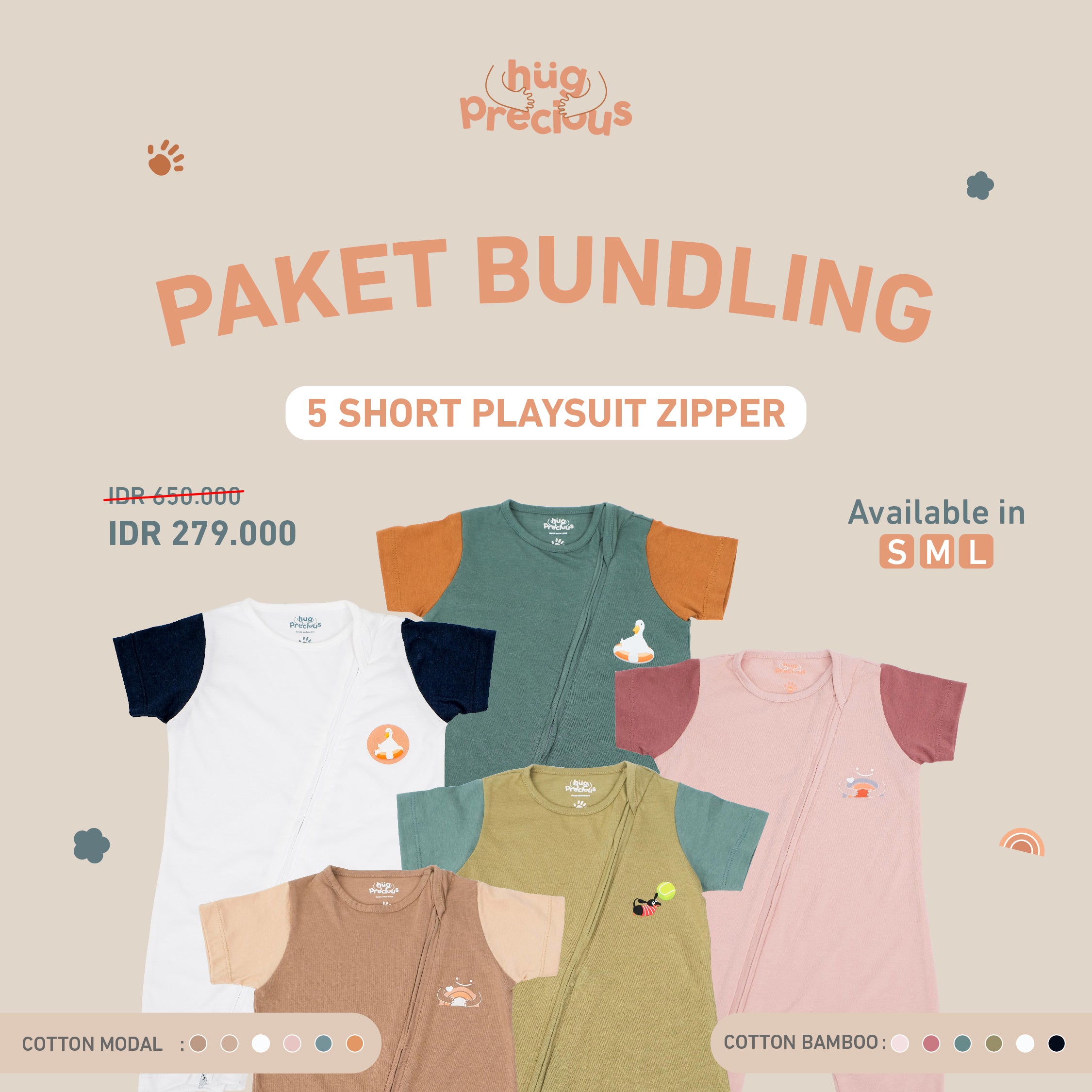 PAKET BUNDLING 5: Short Playsuit