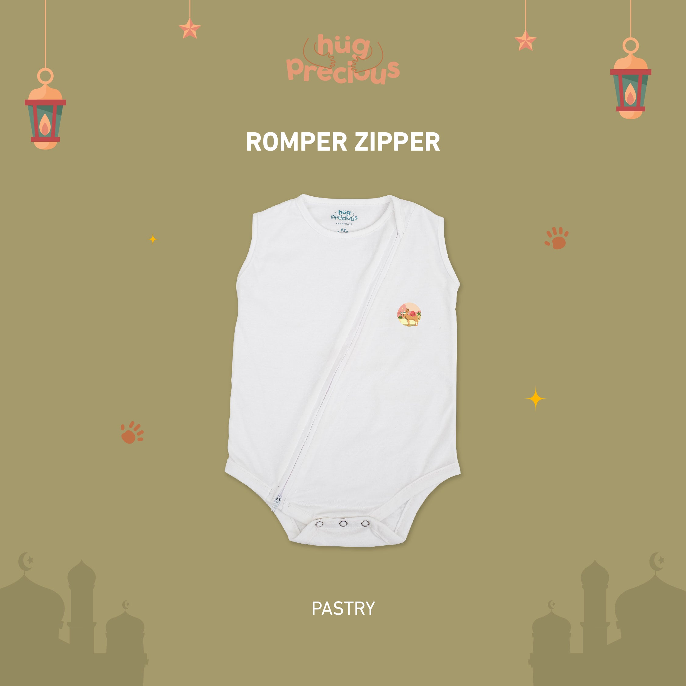 Romper Zipper SAHARA THE CAMEL Bamboo