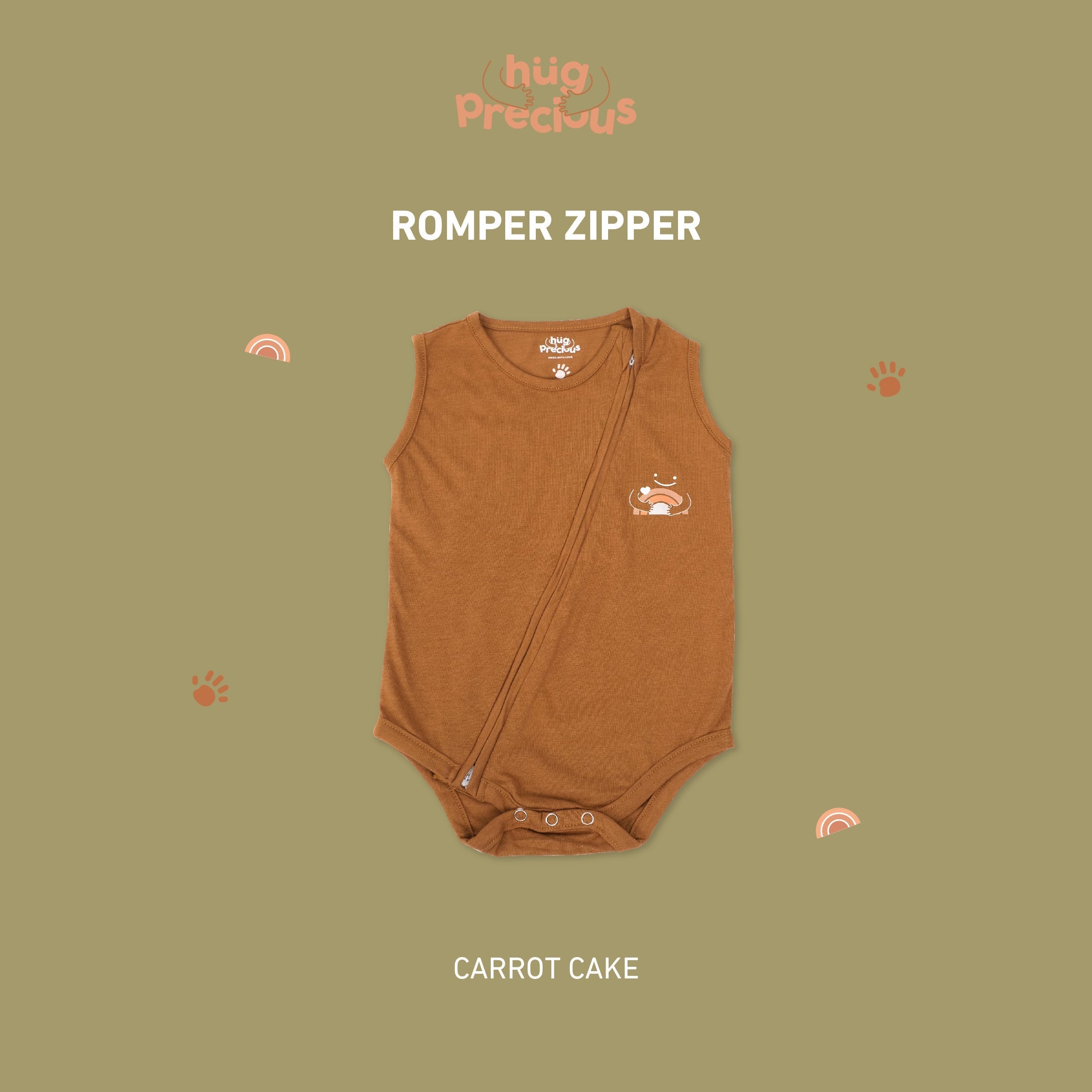 Romper Zipper CLOUD Bamboo