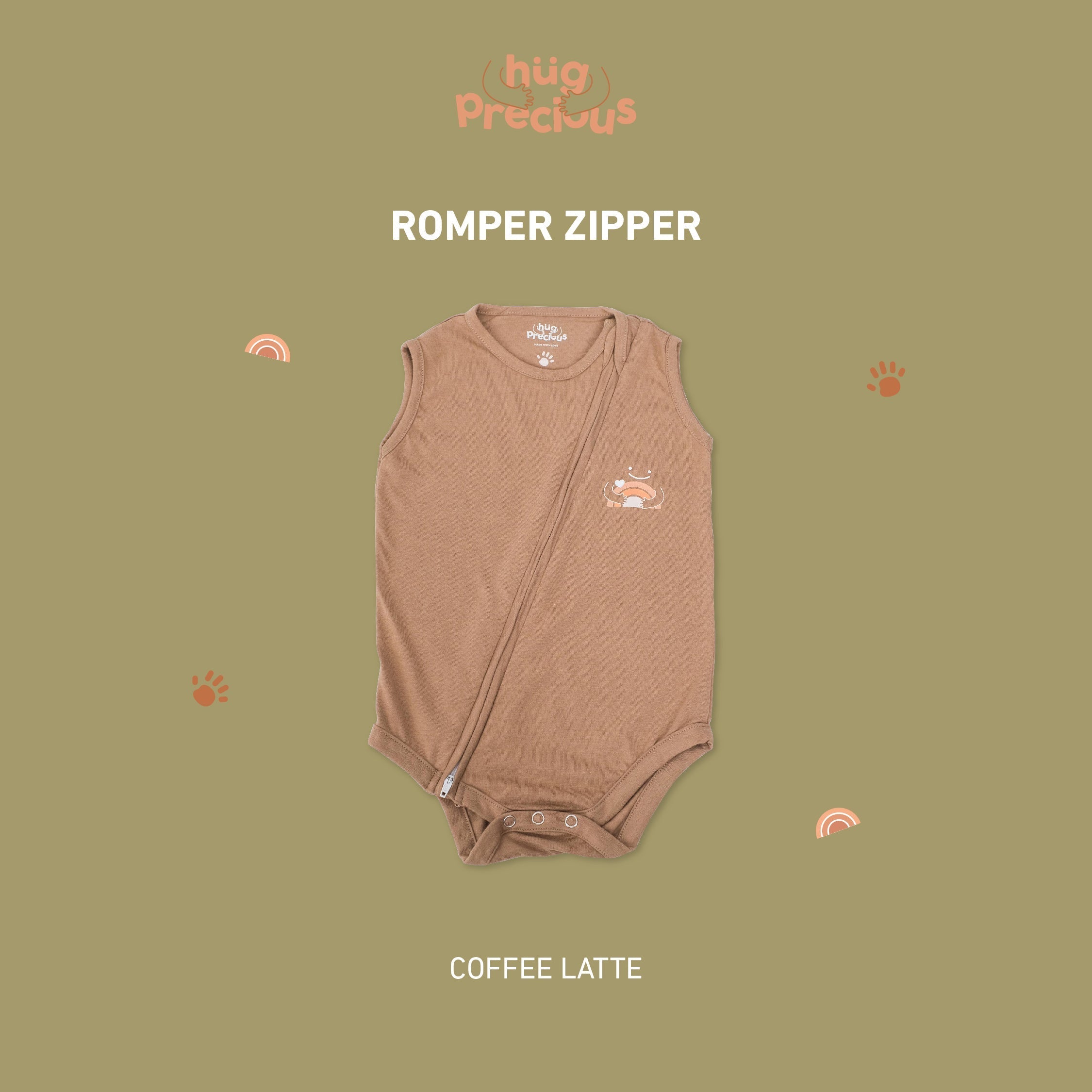 Romper Zipper CLOUD Bamboo