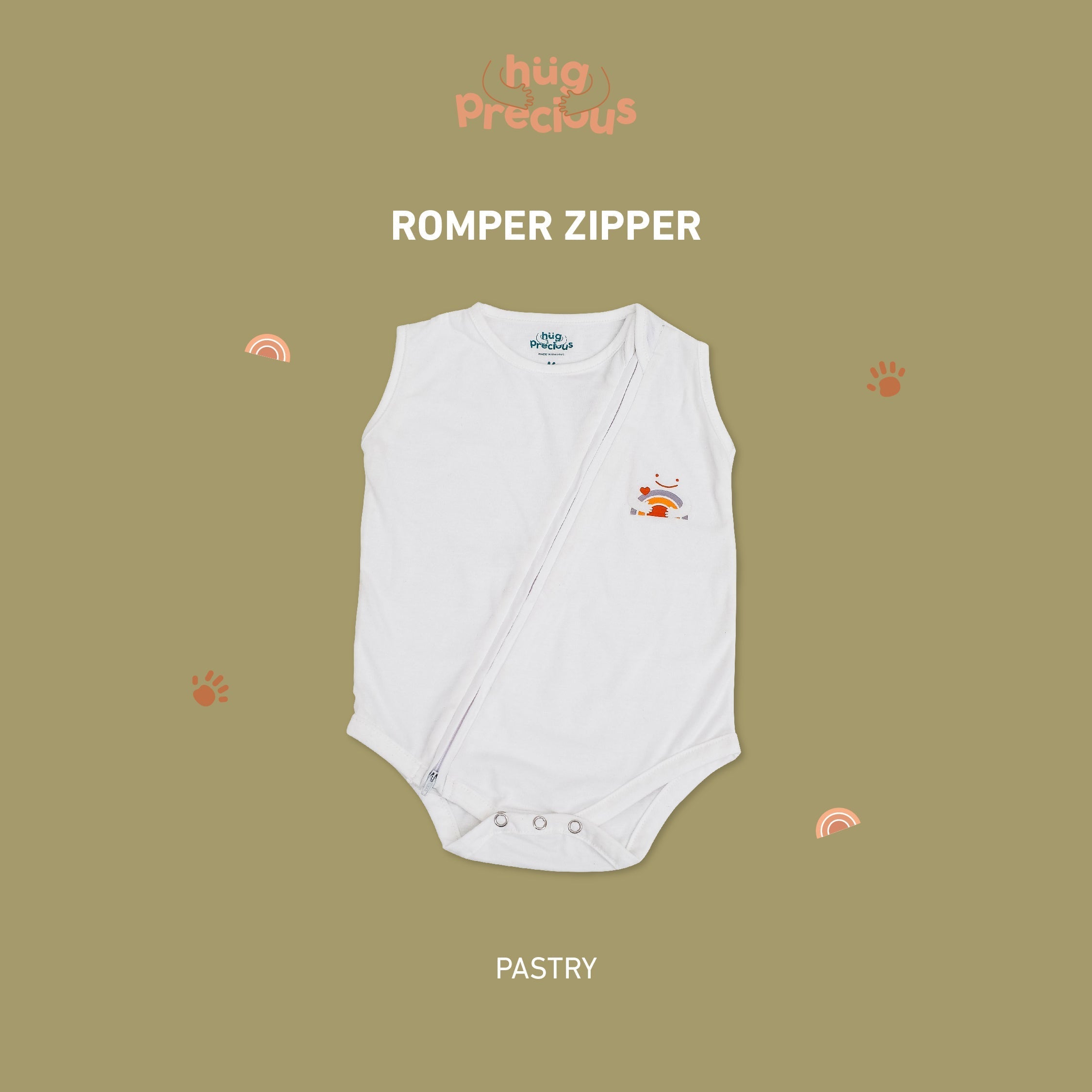 Romper Zipper CLOUD Bamboo