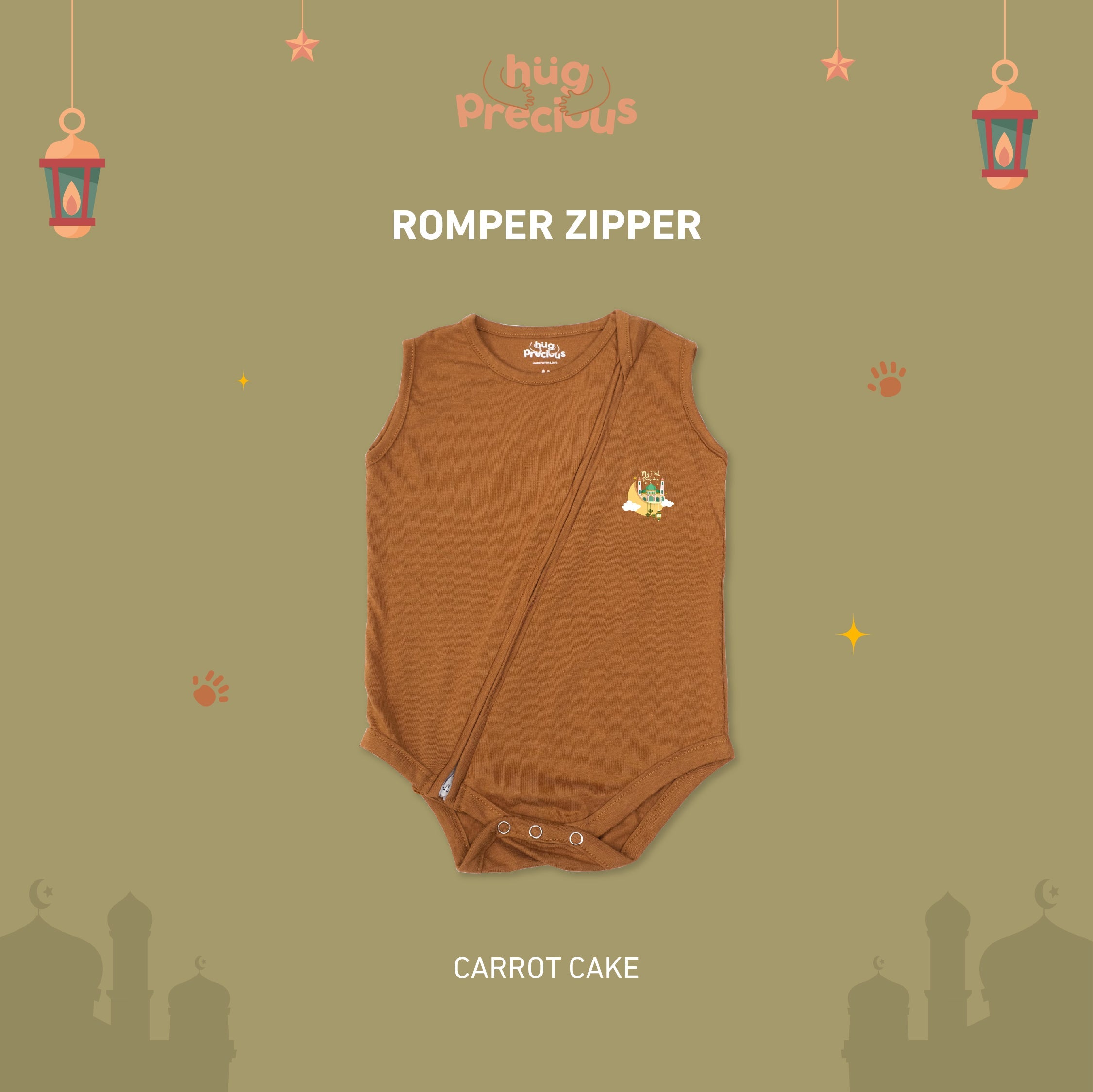 Romper Zipper MY FIRST RAMADHAN Bamboo