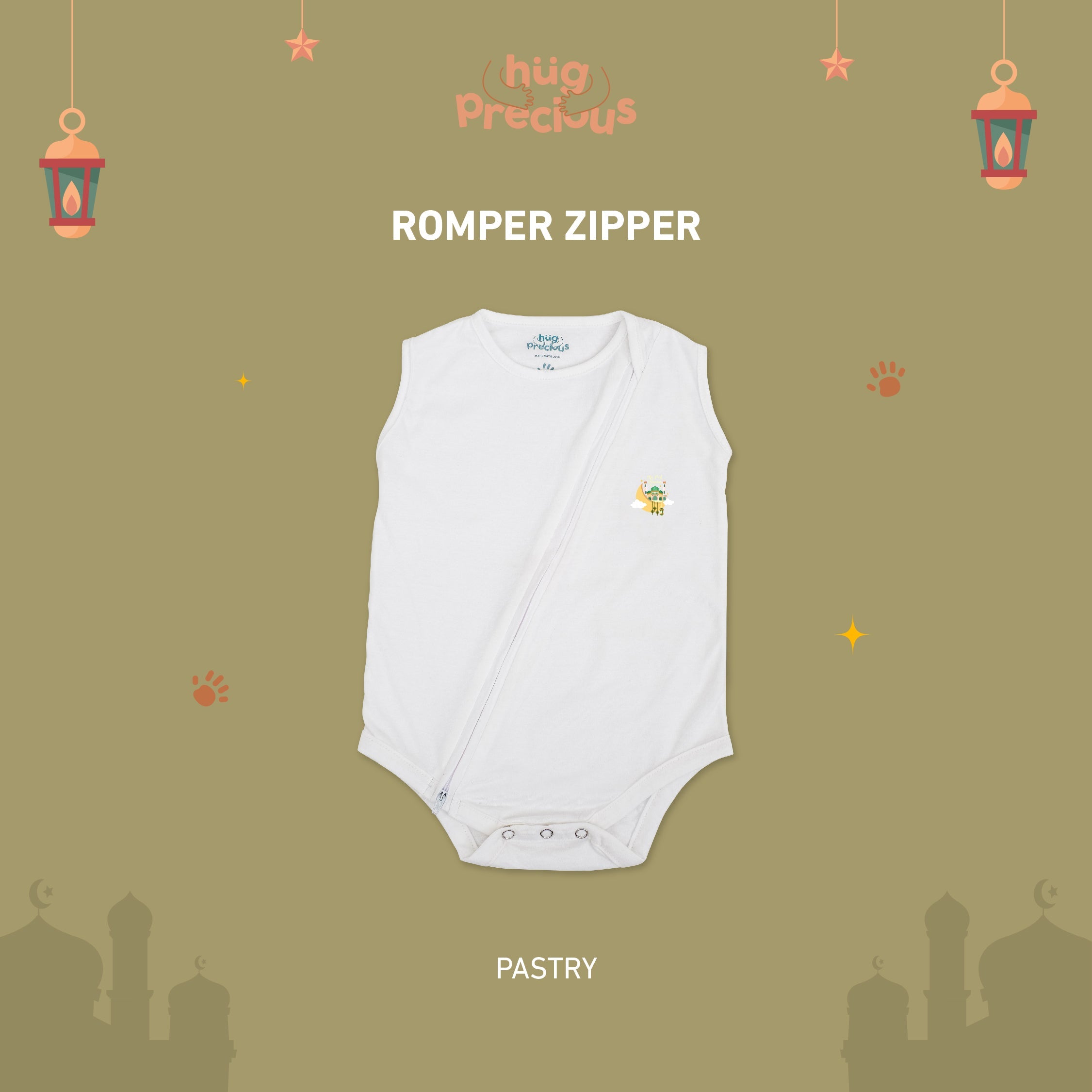 Romper Zipper MY FIRST RAMADHAN Bamboo