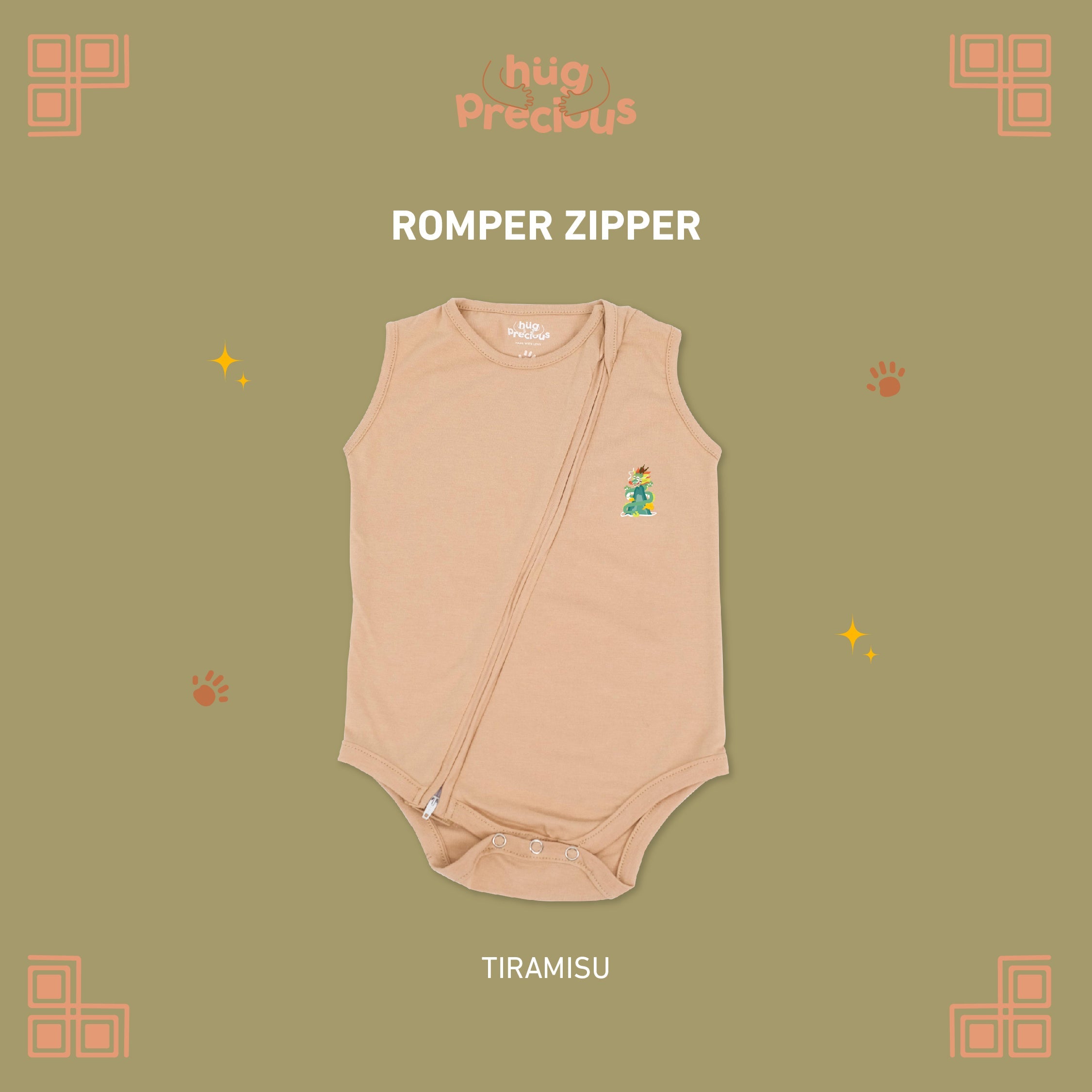 Romper Zipper LUSHEN Bamboo