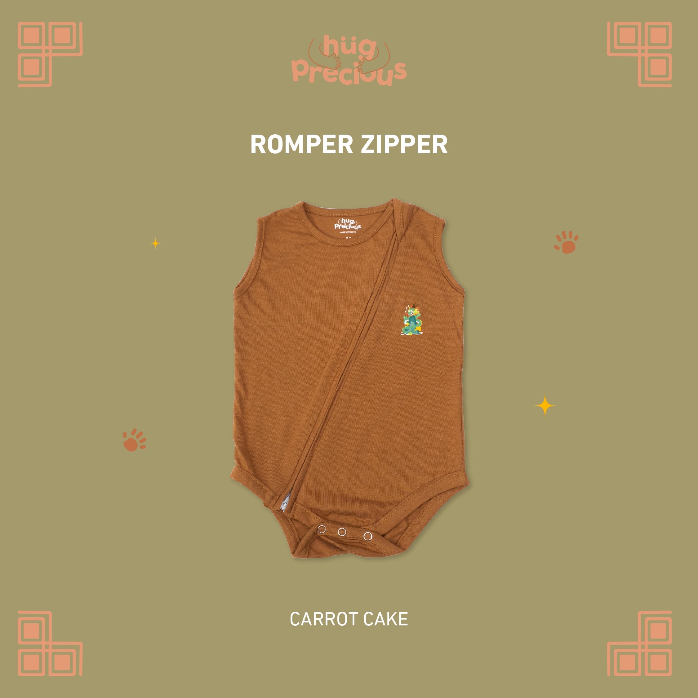 Romper Zipper LUSHEN Bamboo