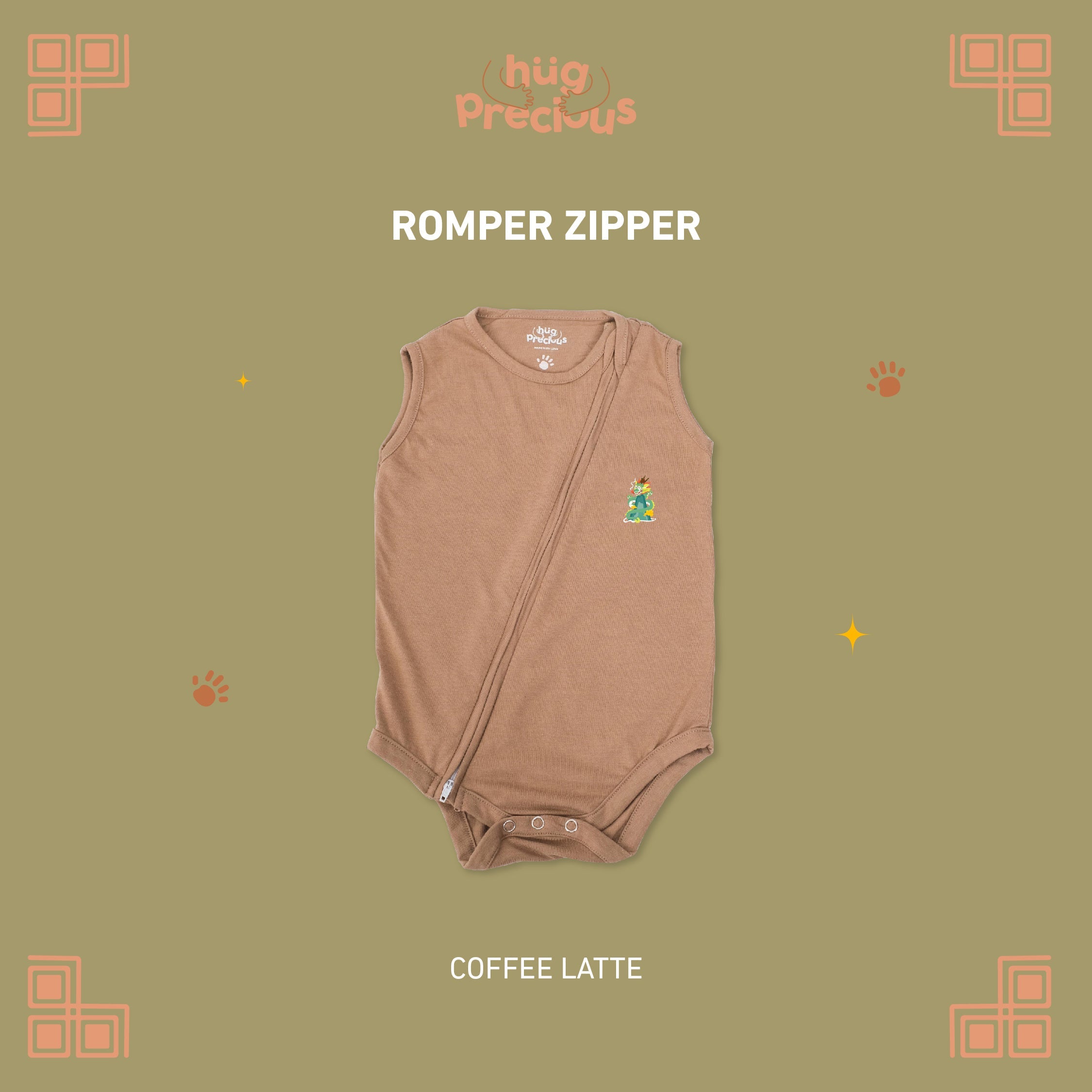 Romper Zipper LUSHEN Bamboo