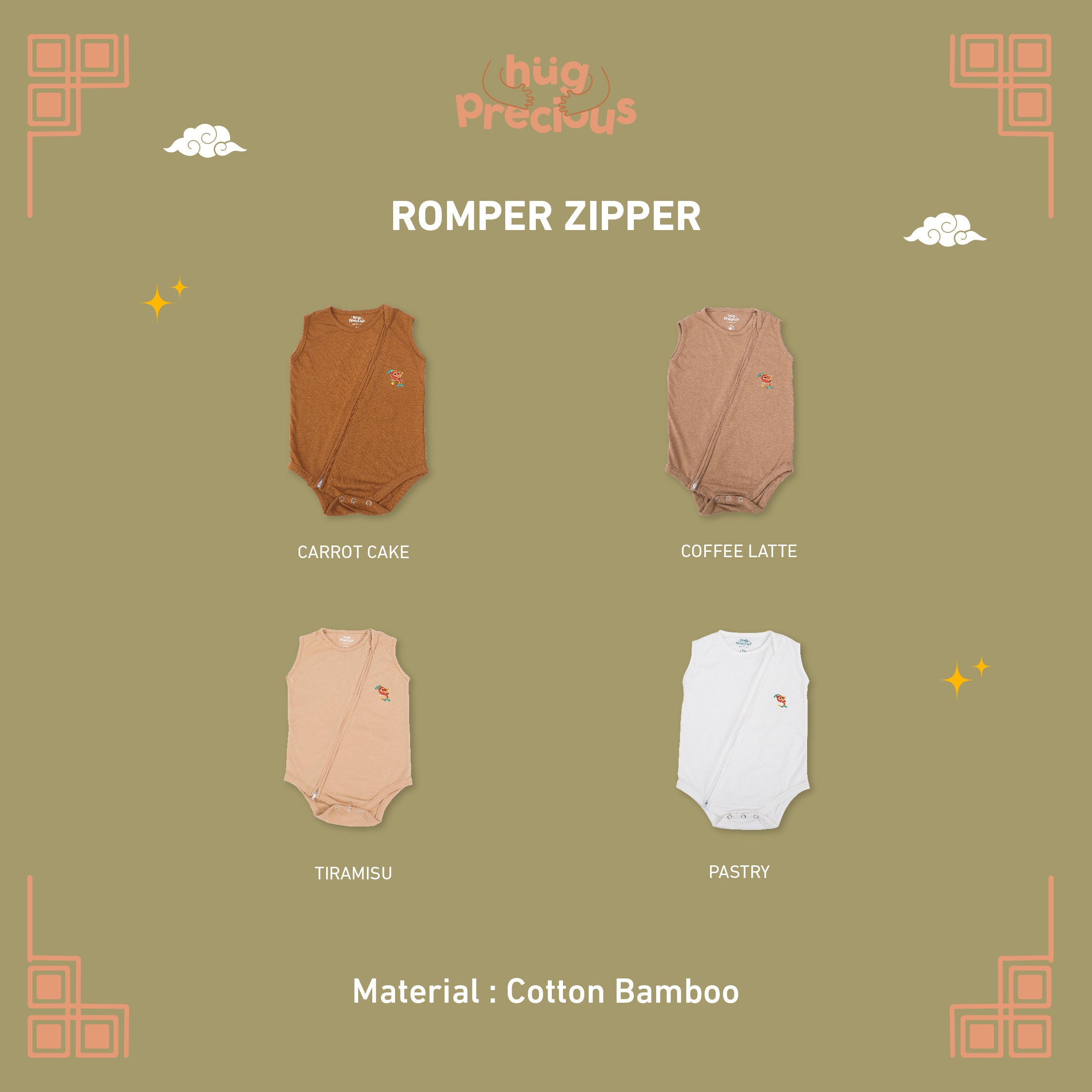 Romper Zipper FULONG Bamboo