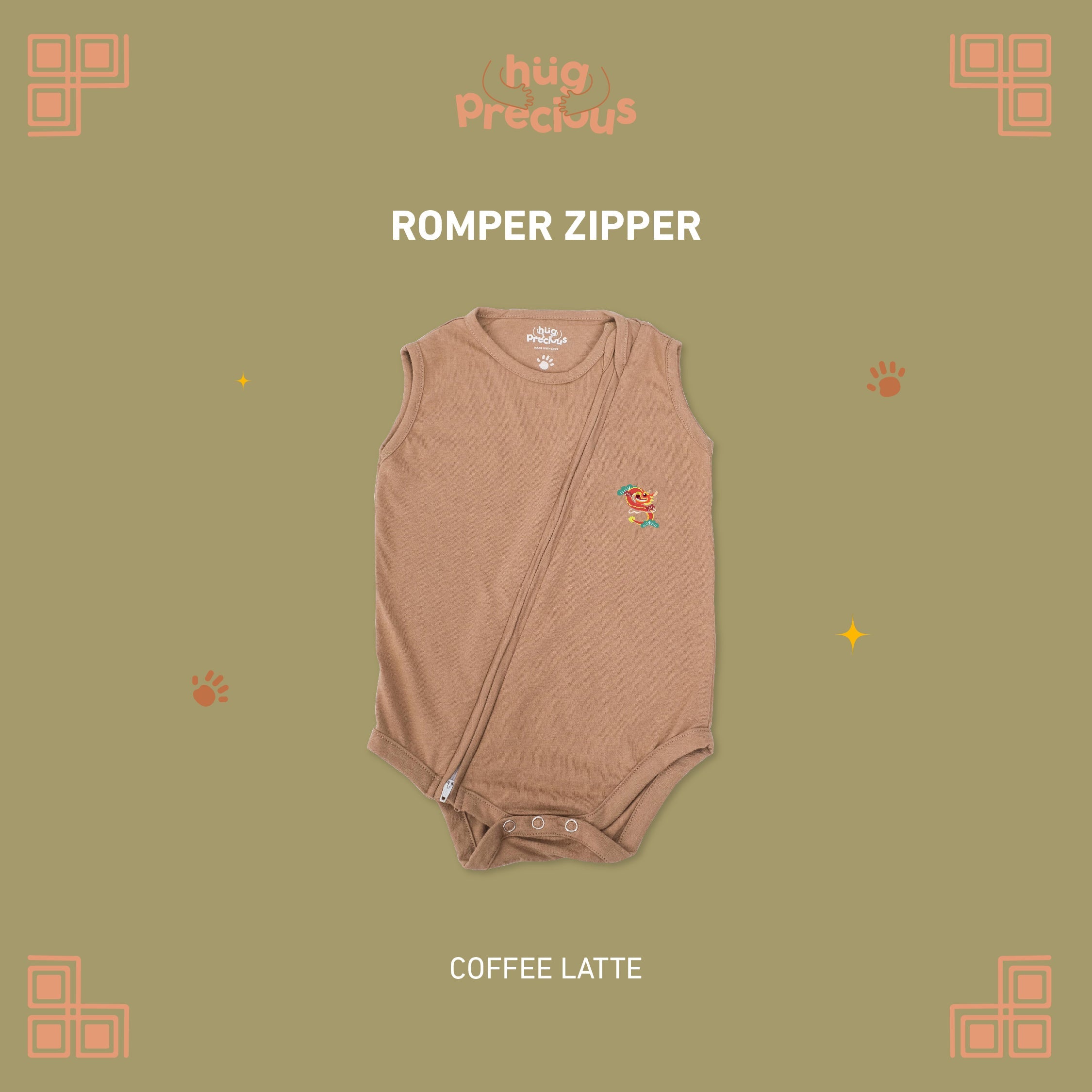 Romper Zipper FULONG Bamboo