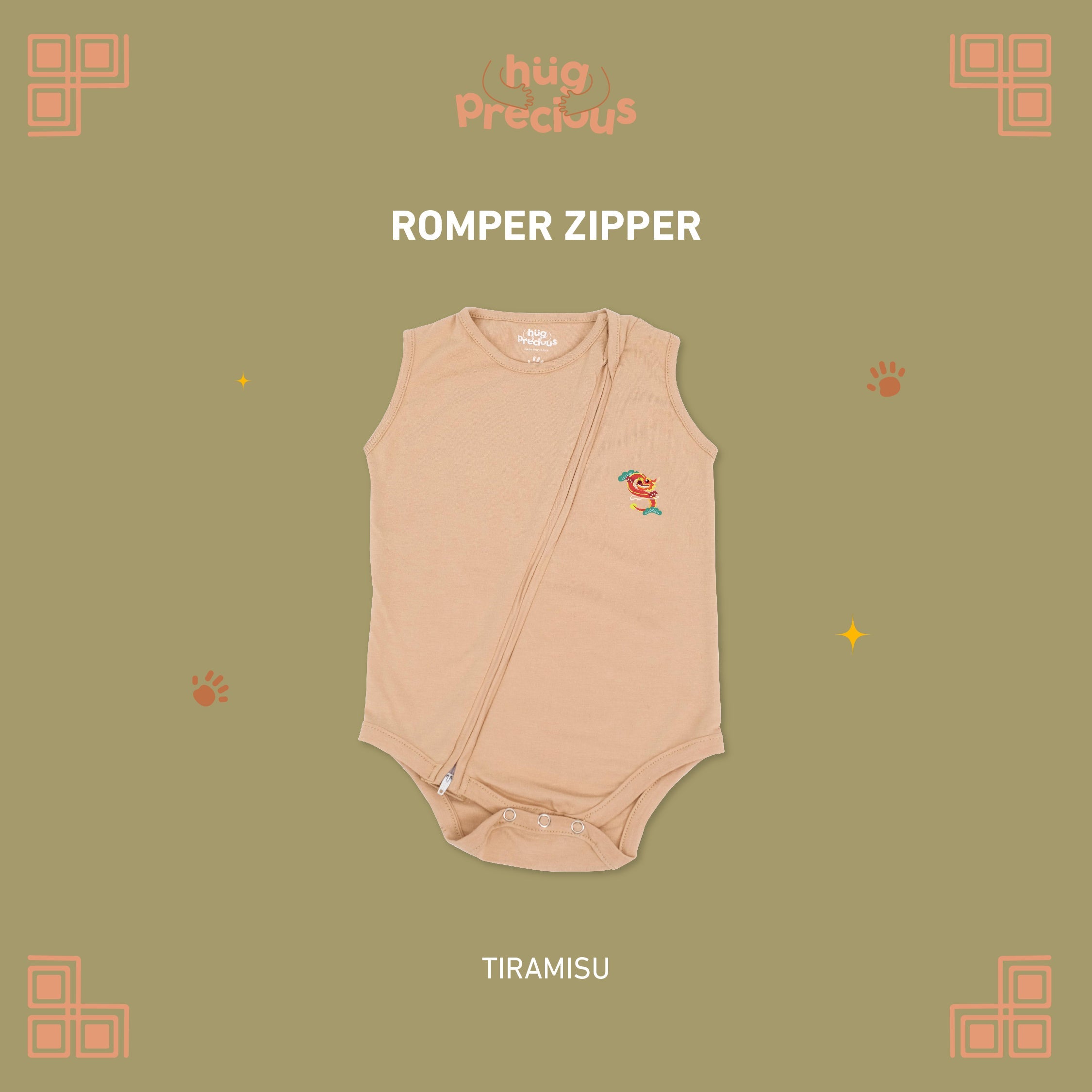 Romper Zipper FULONG Bamboo