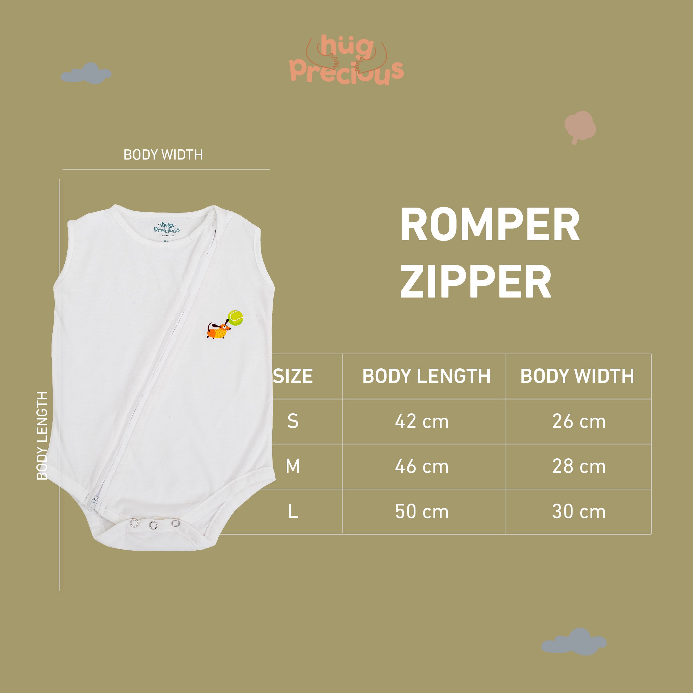 Romper Zipper PENNY THE TECKLE Bamboo