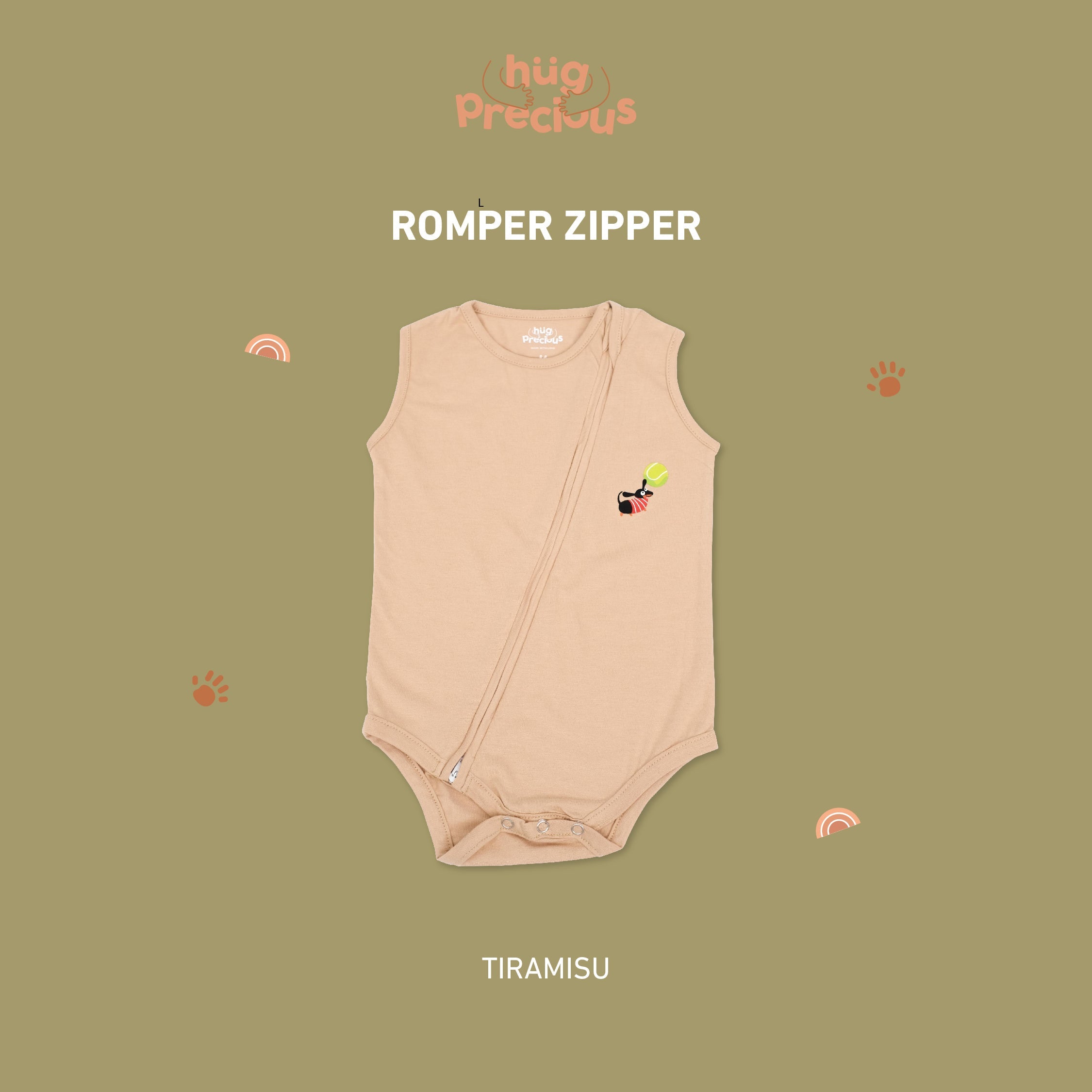 Romper Zipper PENNY THE TECKLE Bamboo