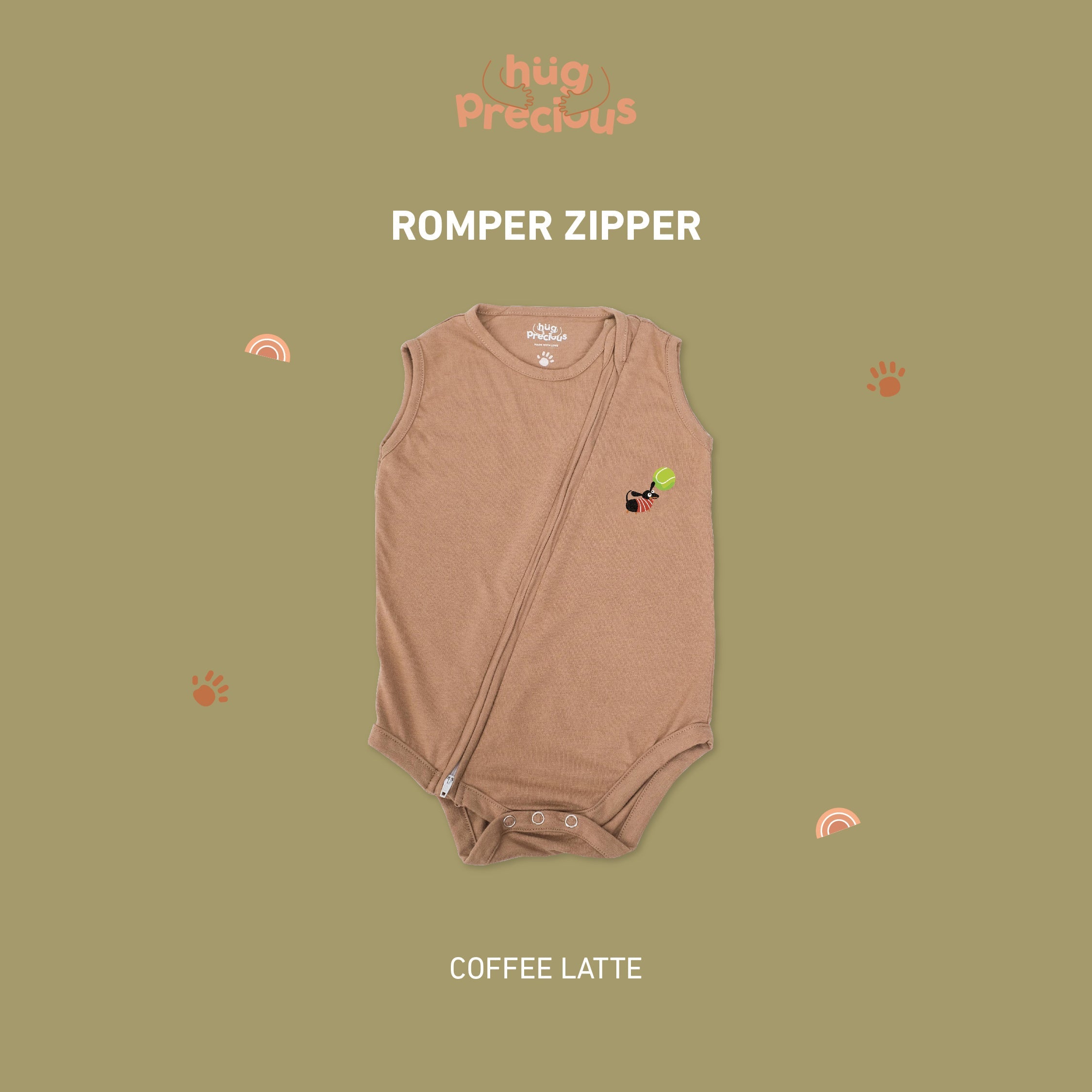 Romper Zipper PENNY THE TECKLE Bamboo