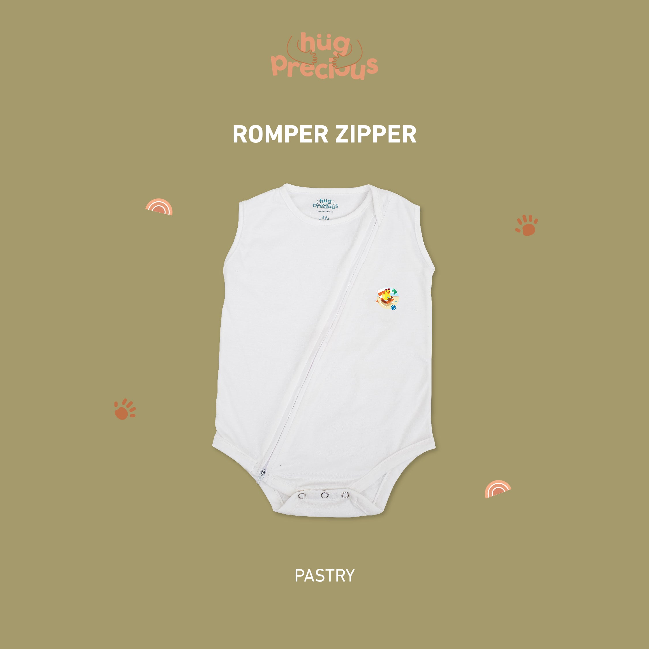 Romper Zipper SUMMER DUCKS Bamboo