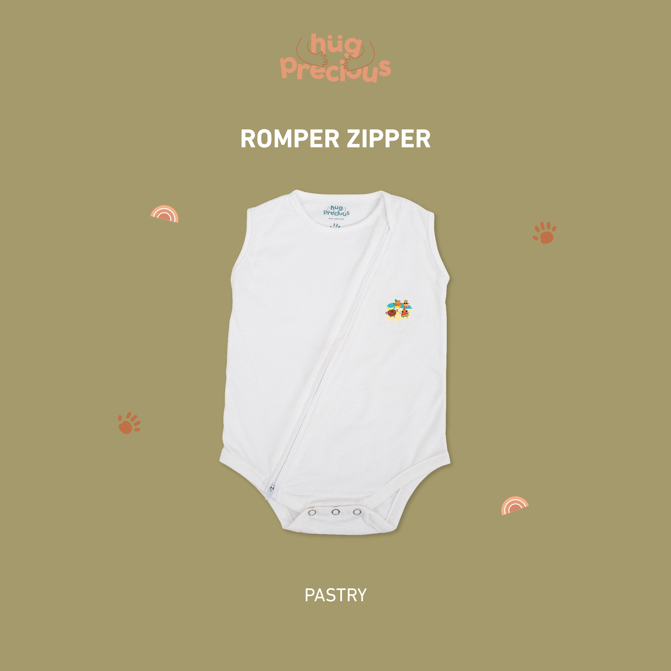 Romper Zipper SUMMER FRUITS Bamboo