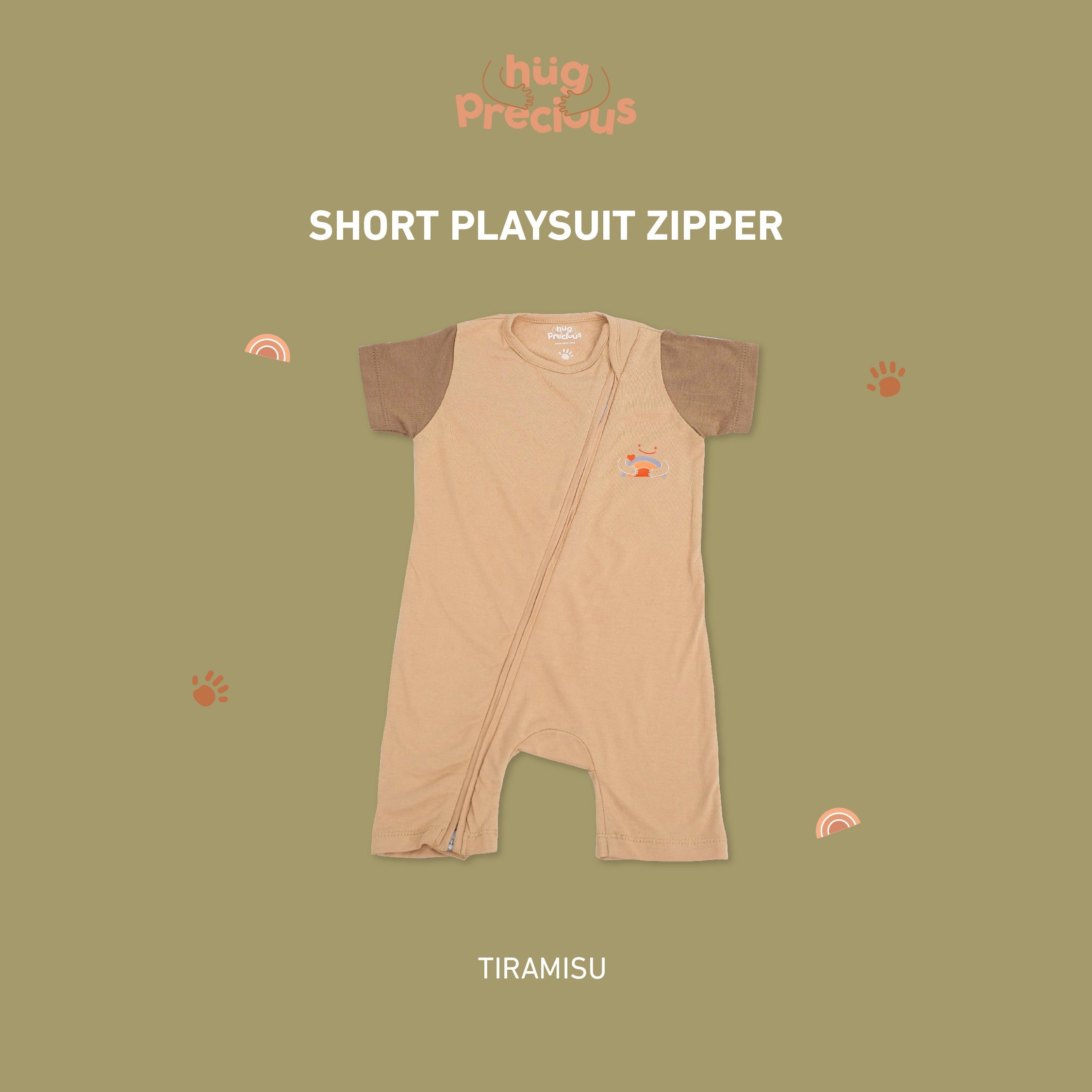 PROMO BUNDLE: Short Playsuit Zipper CLOUD