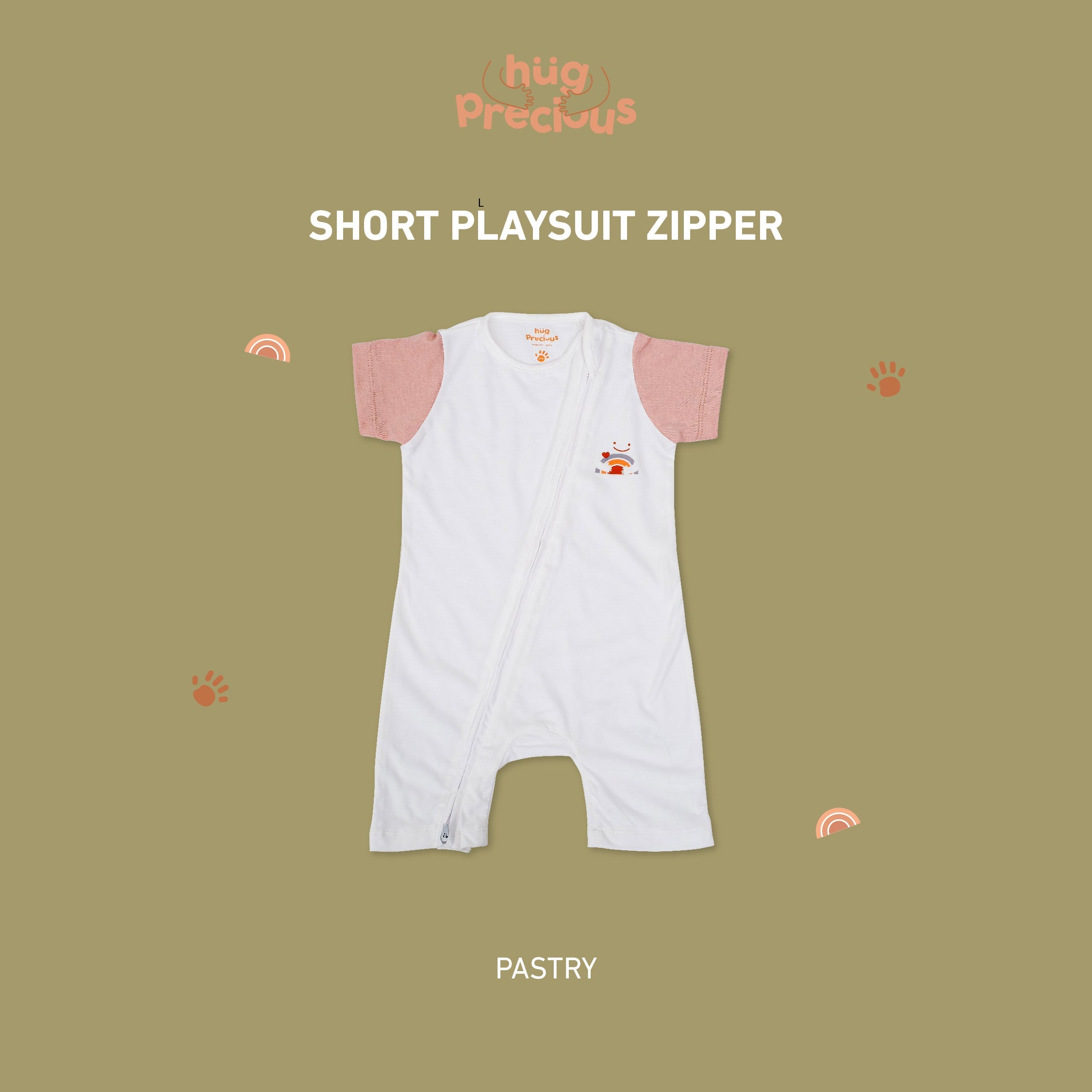 PROMO BUNDLE: Short Playsuit Zipper CLOUD