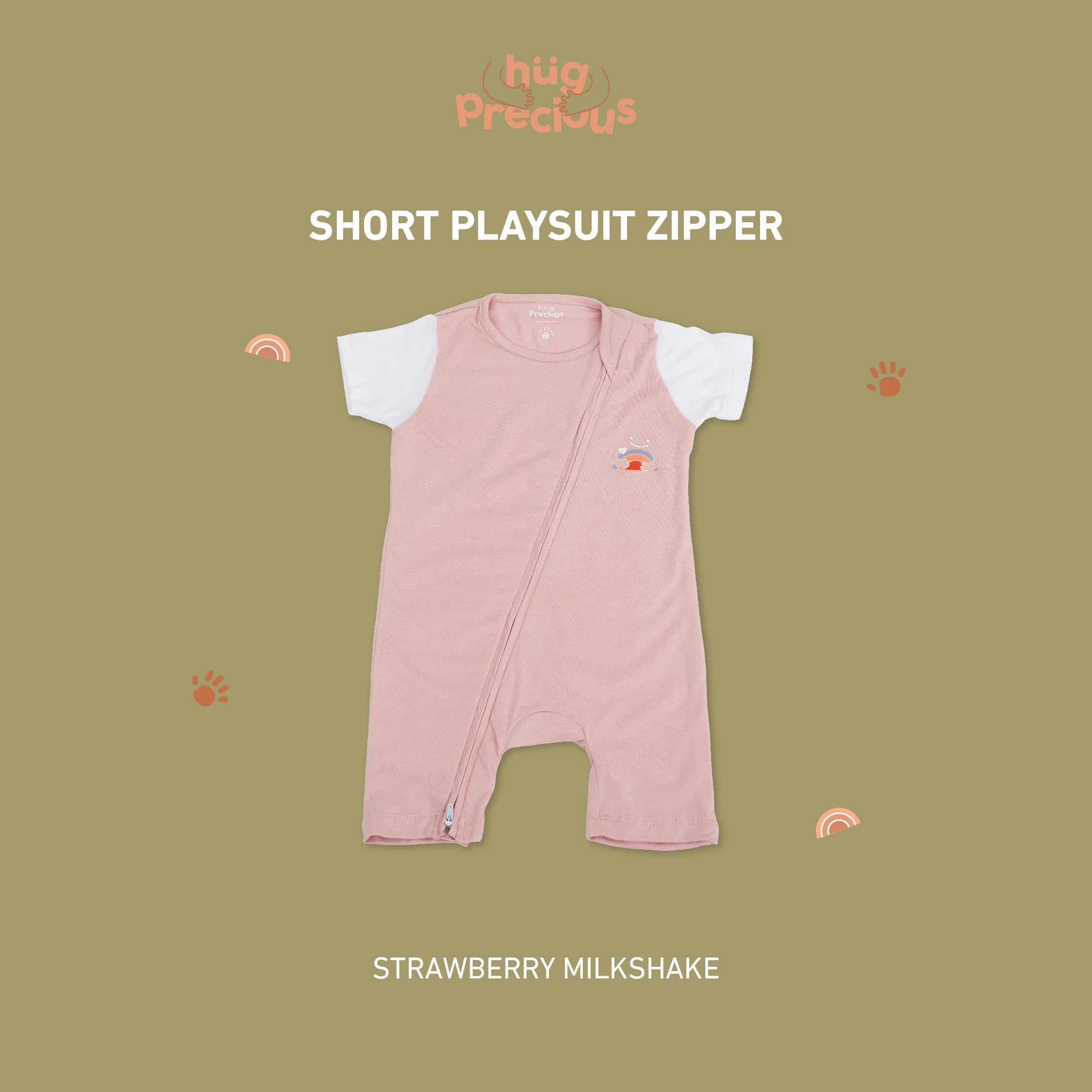 Short Playsuit Zipper CLOUD Bamboo