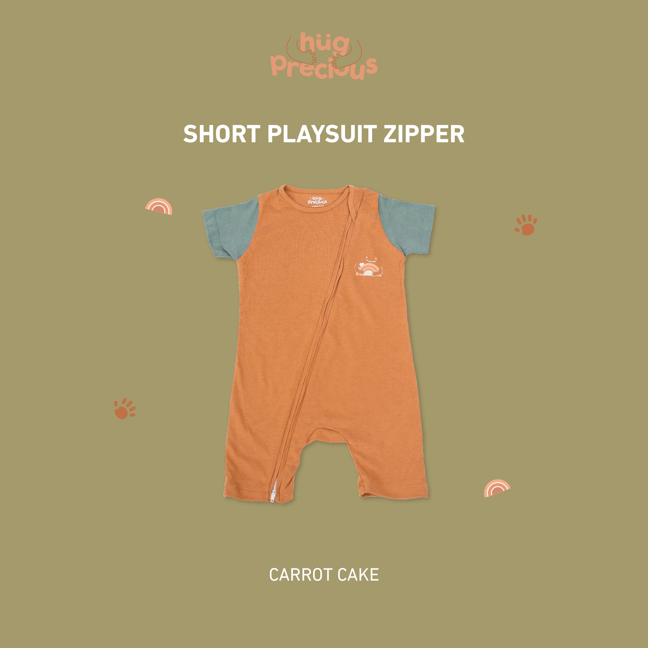 Short Playsuit Zipper CLOUD Bamboo