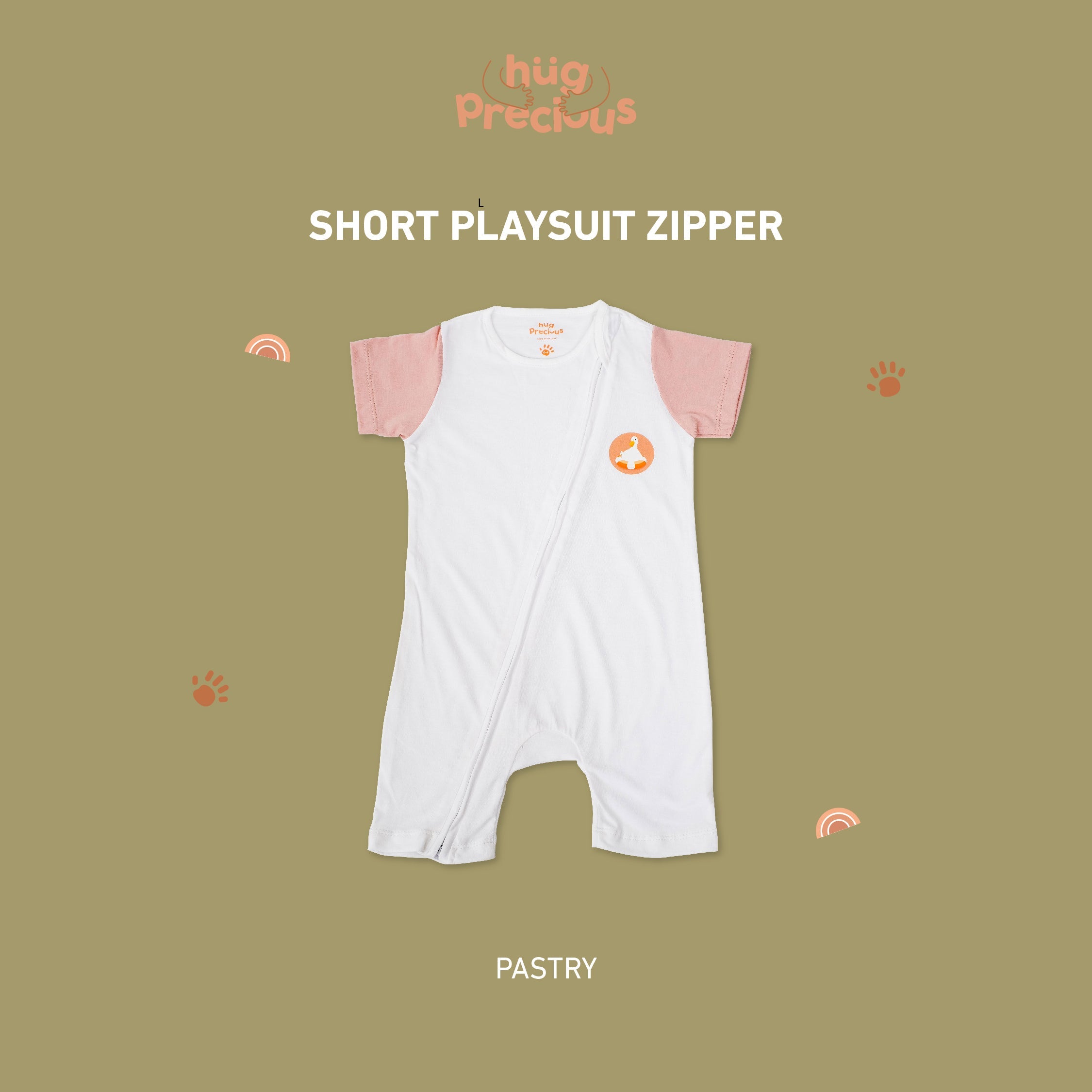 Short Playsuit Zipper MONTY THE DUCK Bamboo