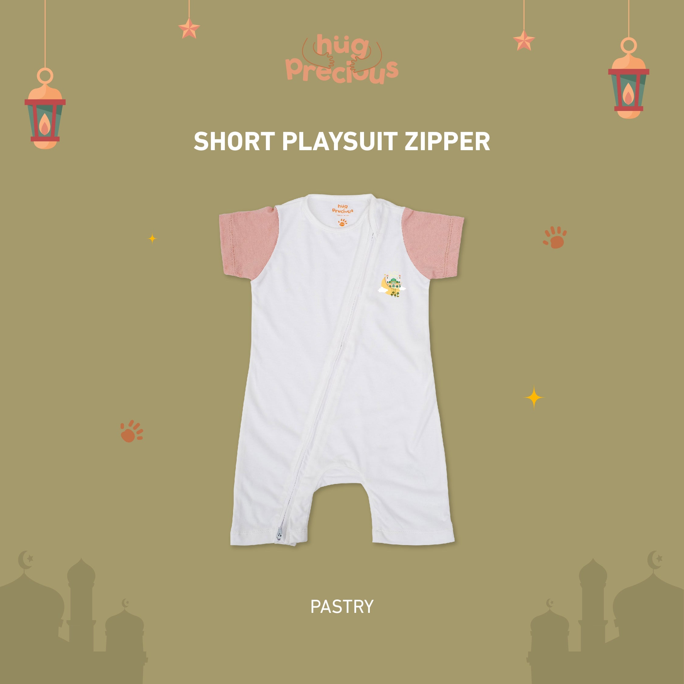 Short Playsuit Zipper MY FIRST RAMADHAN Bamboo