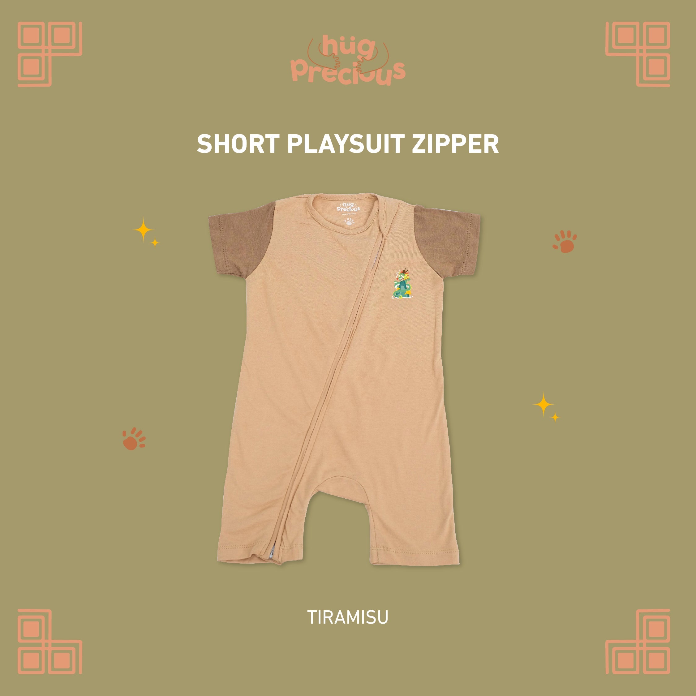 Short Playsuit Zipper LUSHEN Bamboo