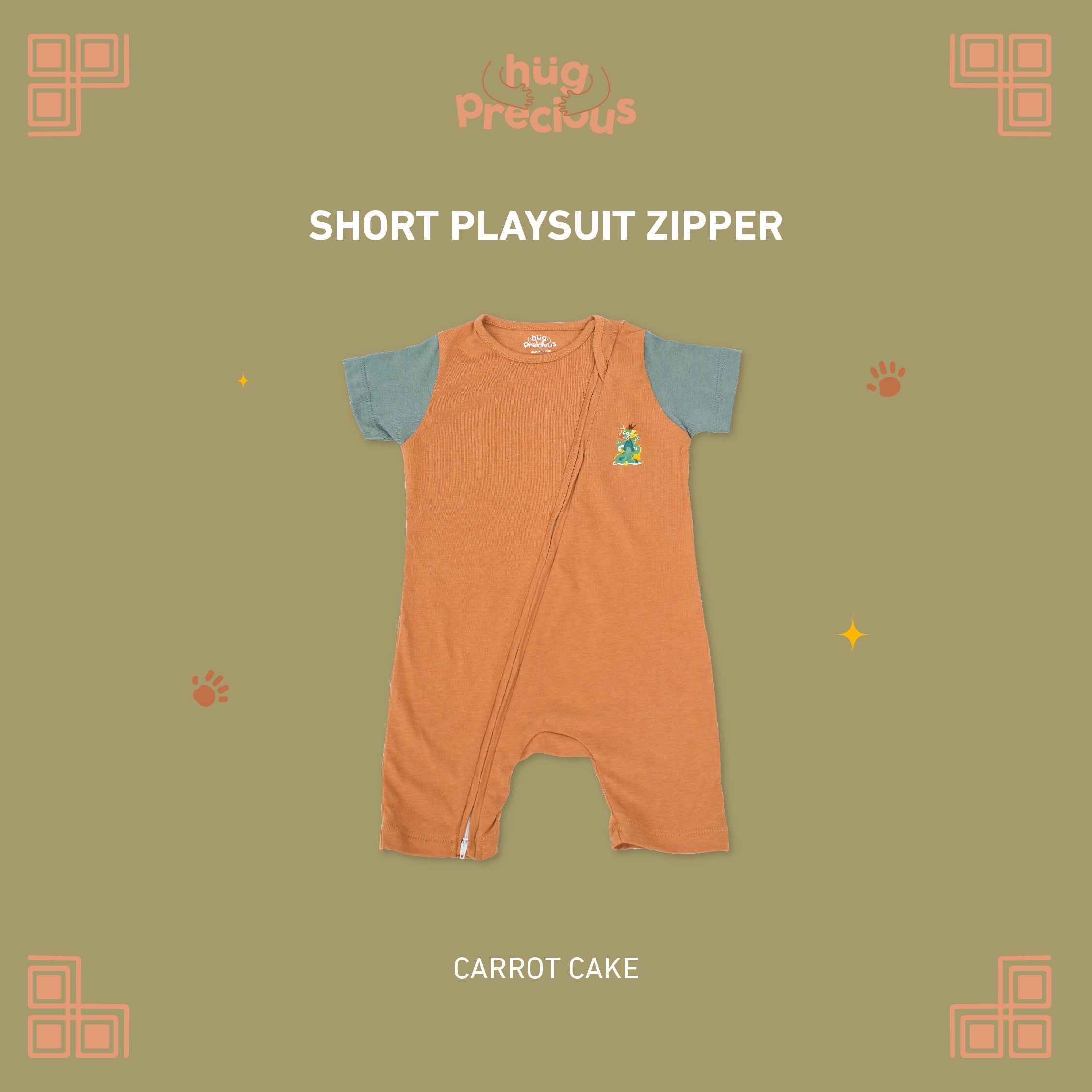 Short Playsuit Zipper LUSHEN Bamboo