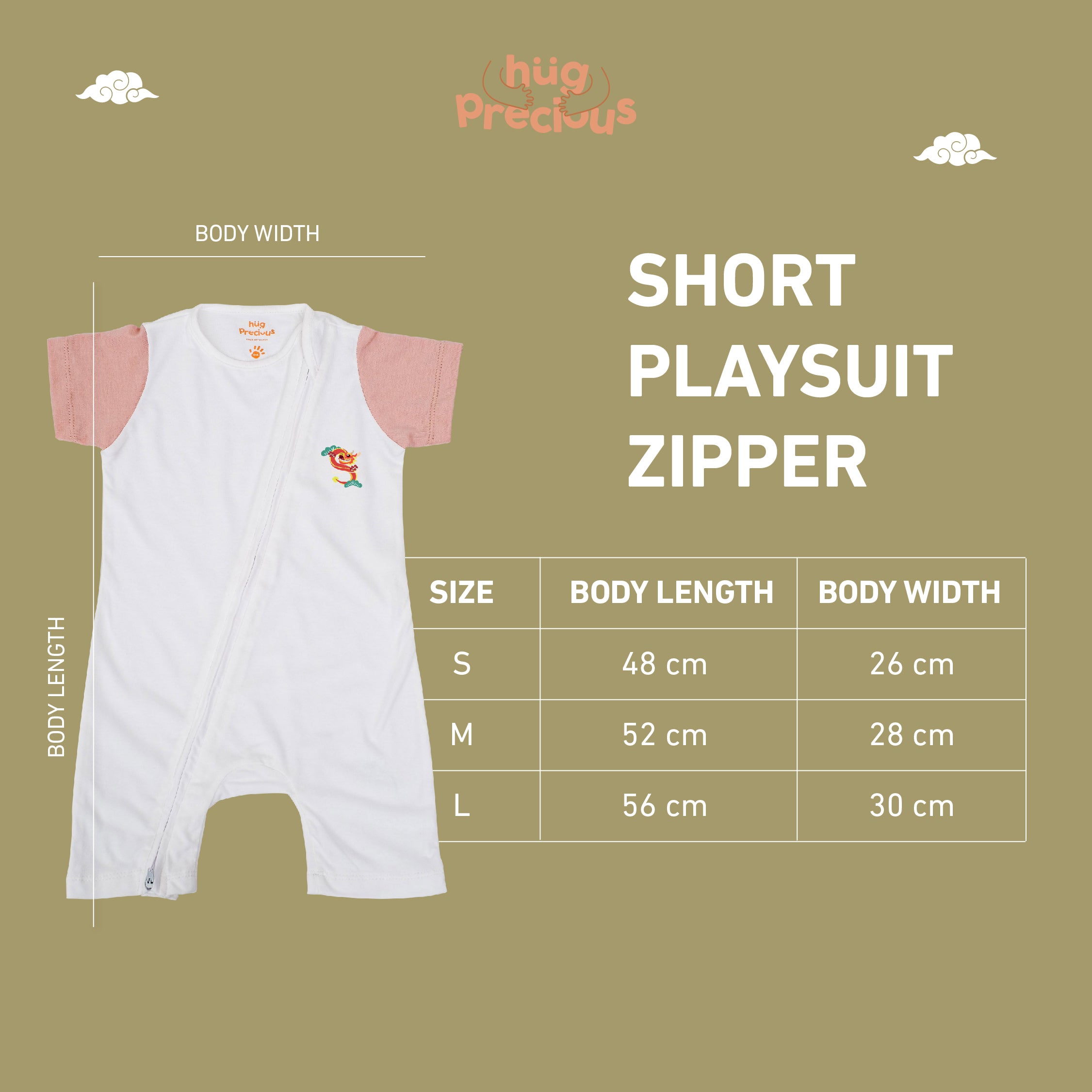 Short Playsuit Zipper FULONG Bamboo