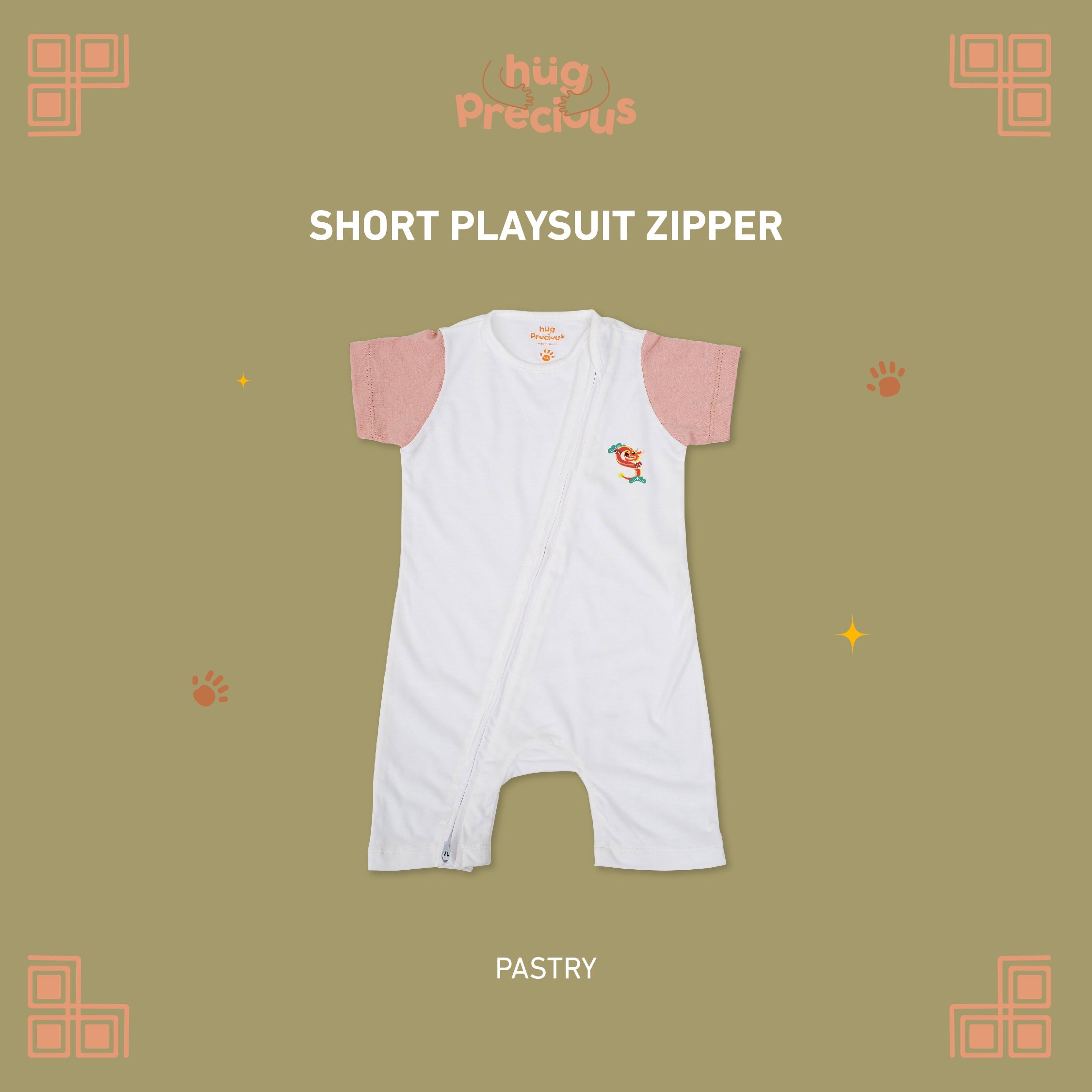 Short Playsuit Zipper FULONG Bamboo