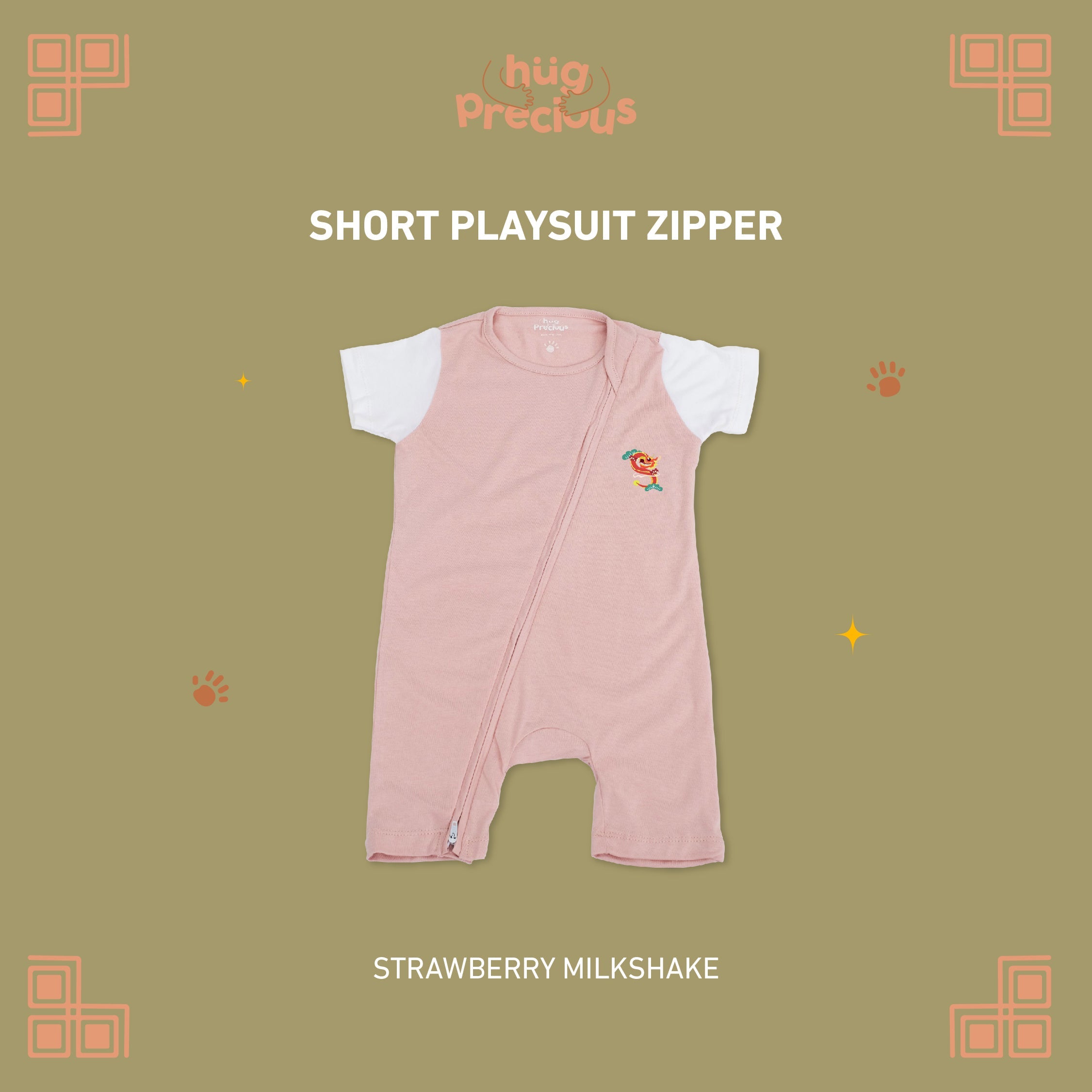 Short Playsuit Zipper FULONG Bamboo