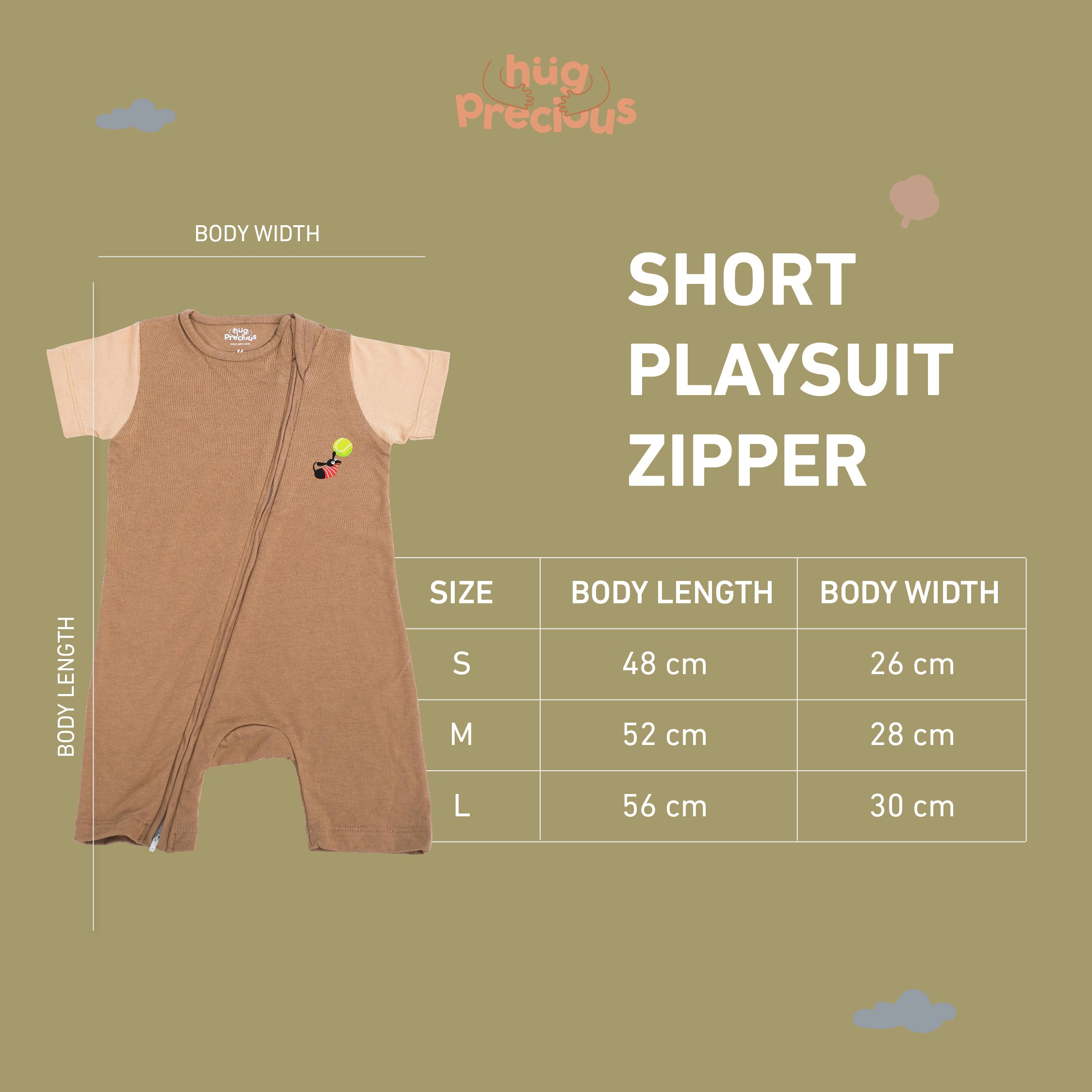 Short Playsuit Zipper PENNY THE TECKLE Bamboo