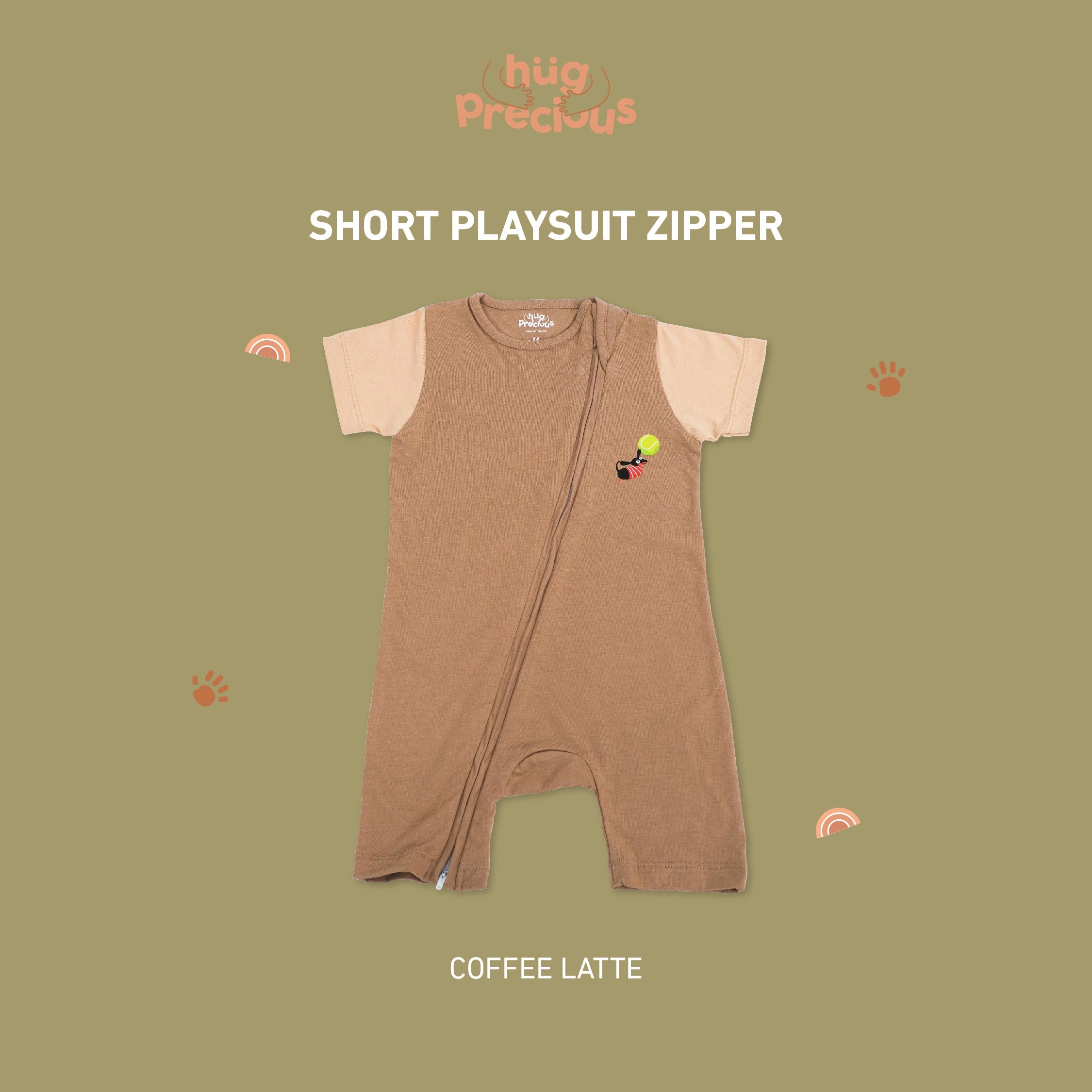 Short Playsuit Zipper PENNY THE TECKLE Bamboo