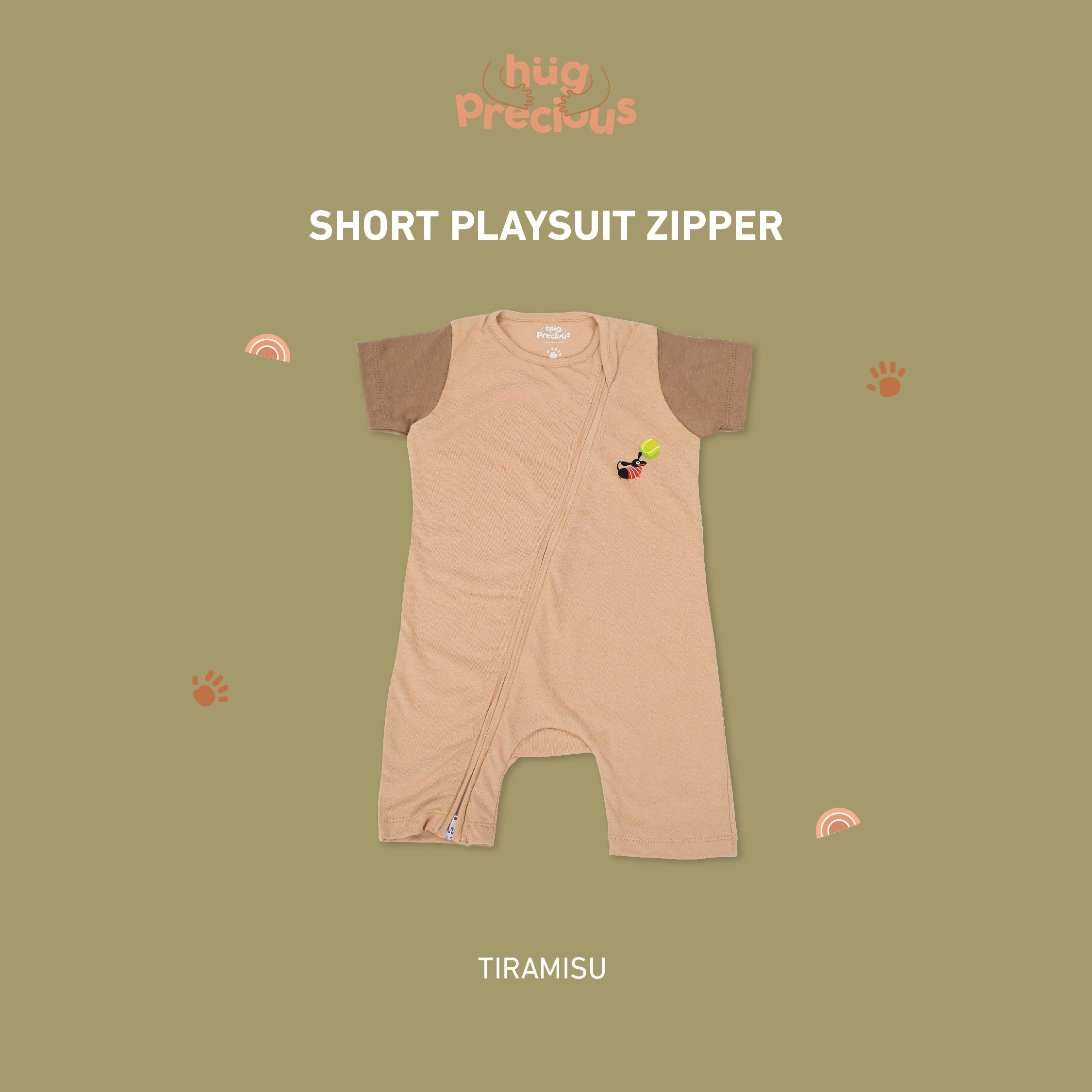 Short Playsuit Zipper PENNY THE TECKLE Bamboo