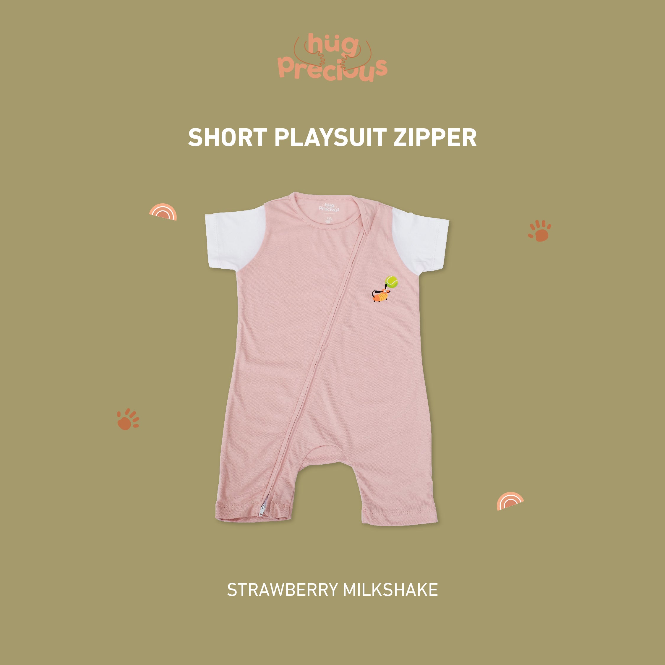 Short Playsuit Zipper PENNY THE TECKLE Bamboo