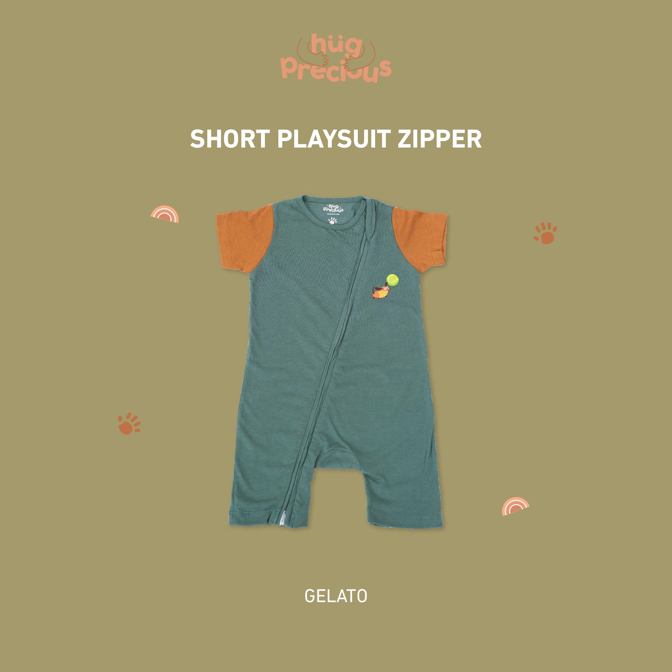 Short Playsuit Zipper PENNY THE TECKLE Bamboo