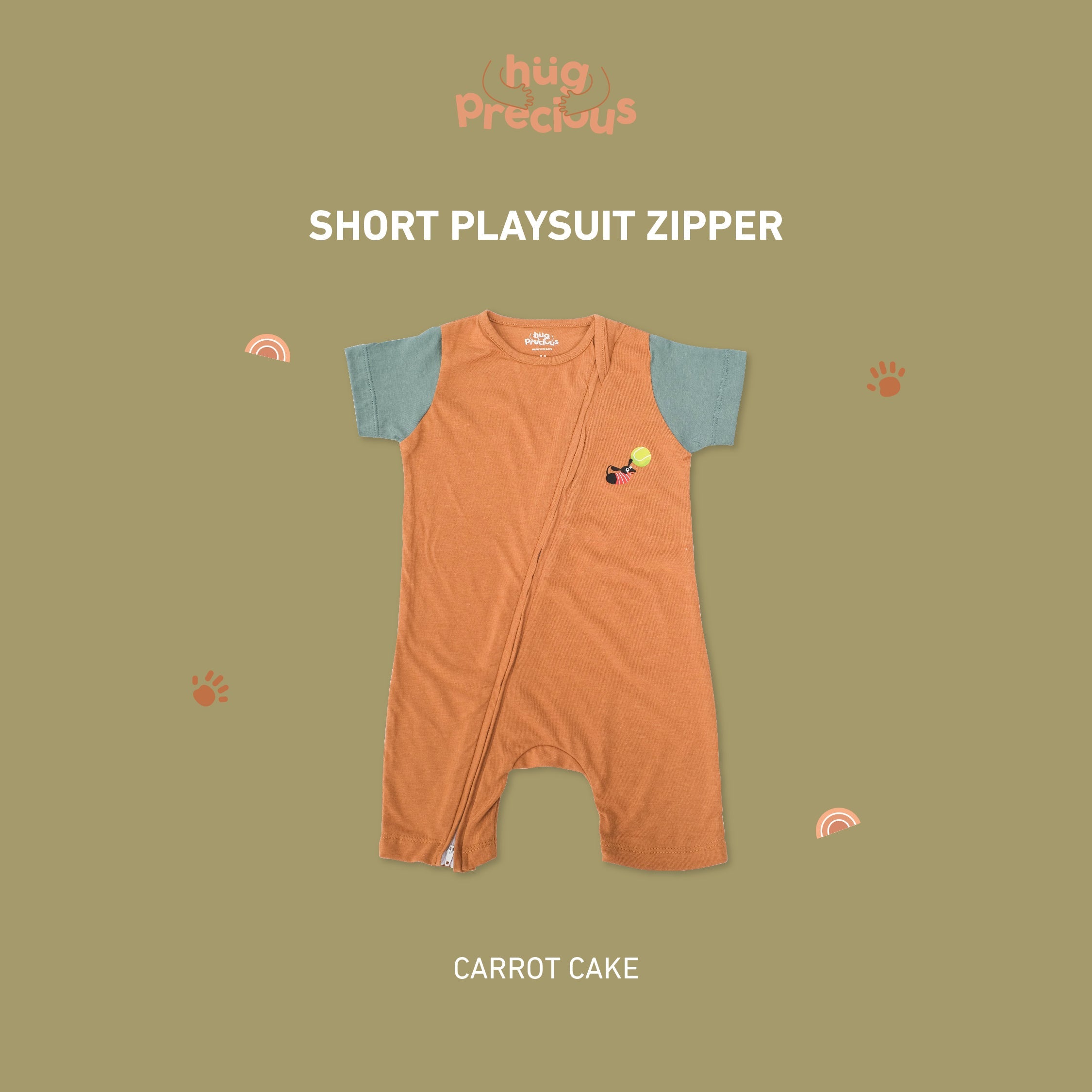 Short Playsuit Zipper PENNY THE TECKLE Bamboo