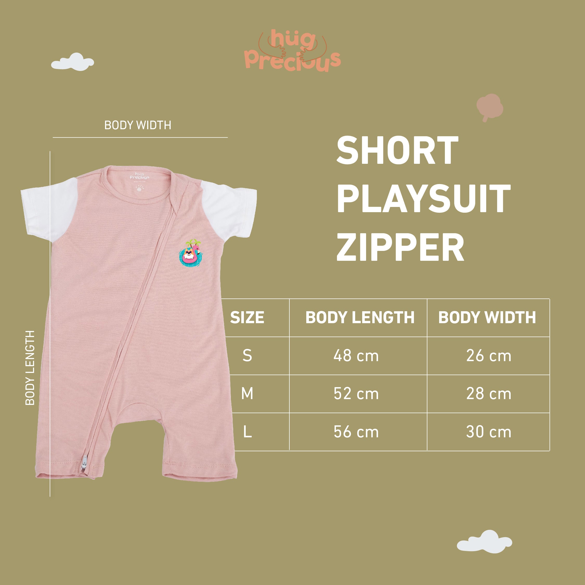 Short Playsuit Zipper SUMMER DOGGO Bamboo