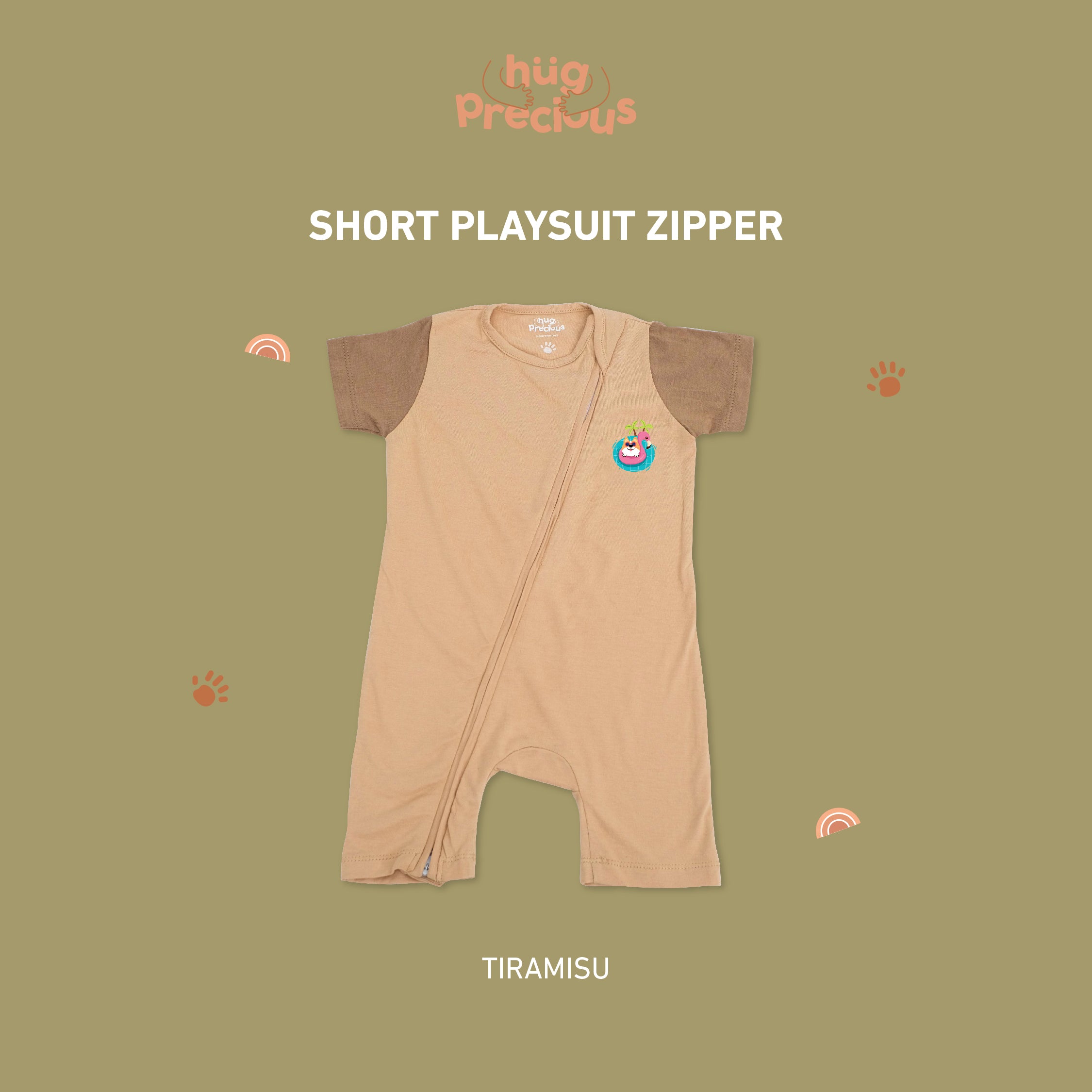 Short Playsuit Zipper SUMMER DOGGO Bamboo