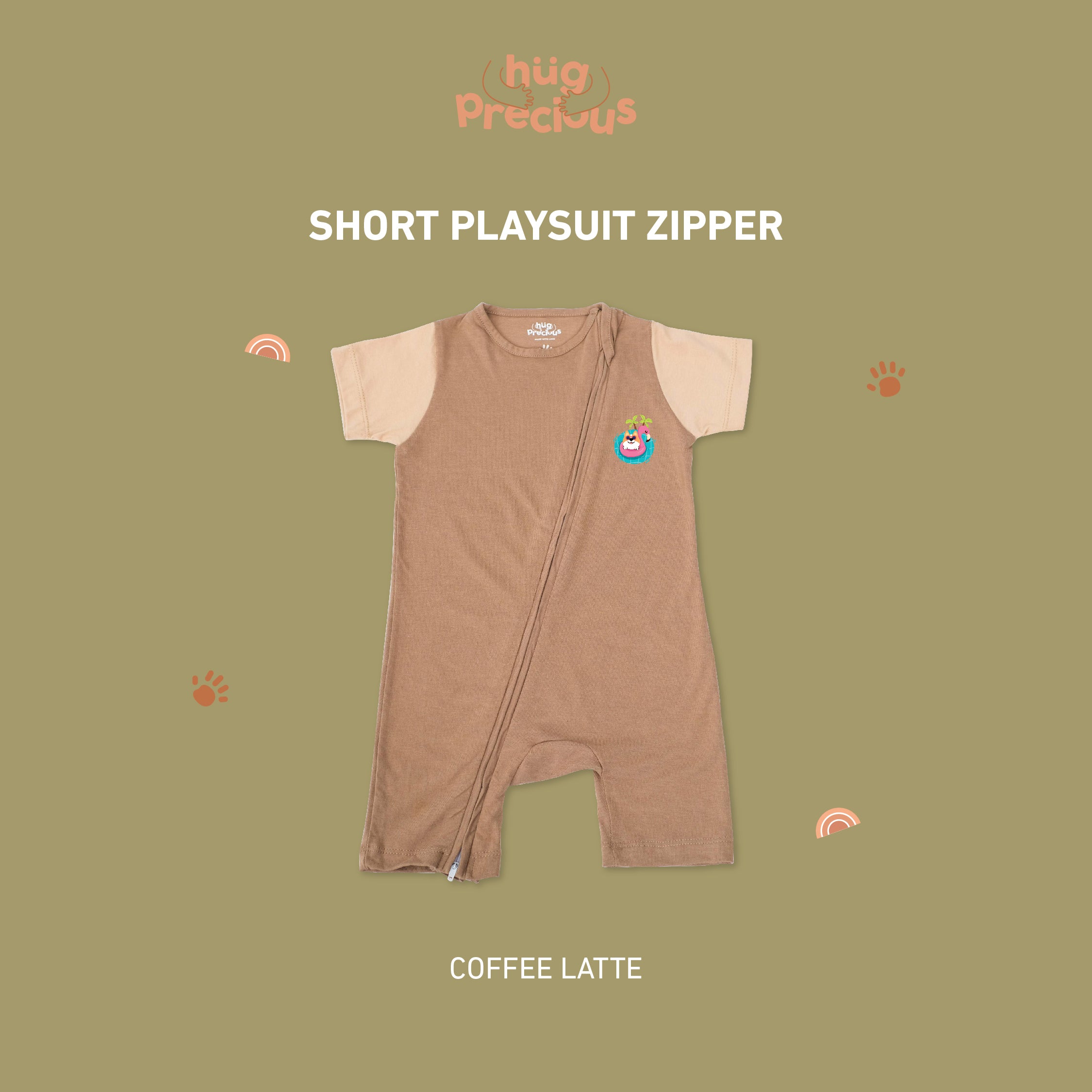 Short Playsuit Zipper SUMMER DOGGO Bamboo