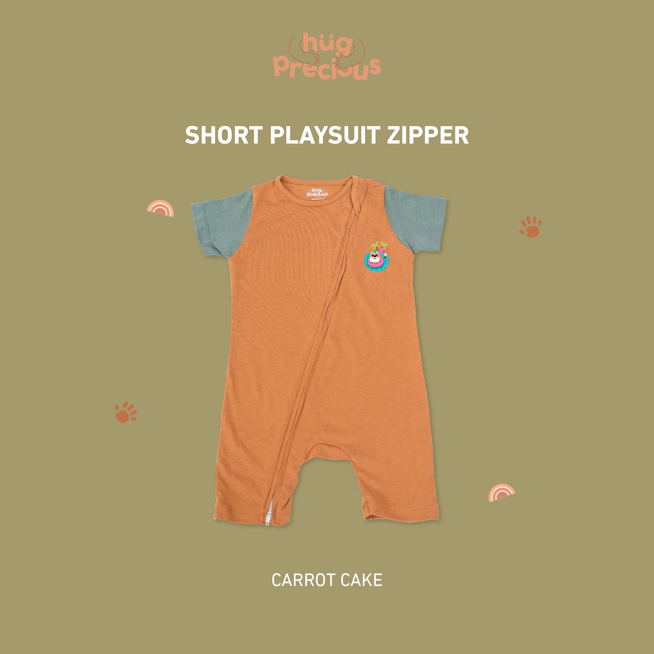 Short Playsuit Zipper SUMMER DOGGO Bamboo