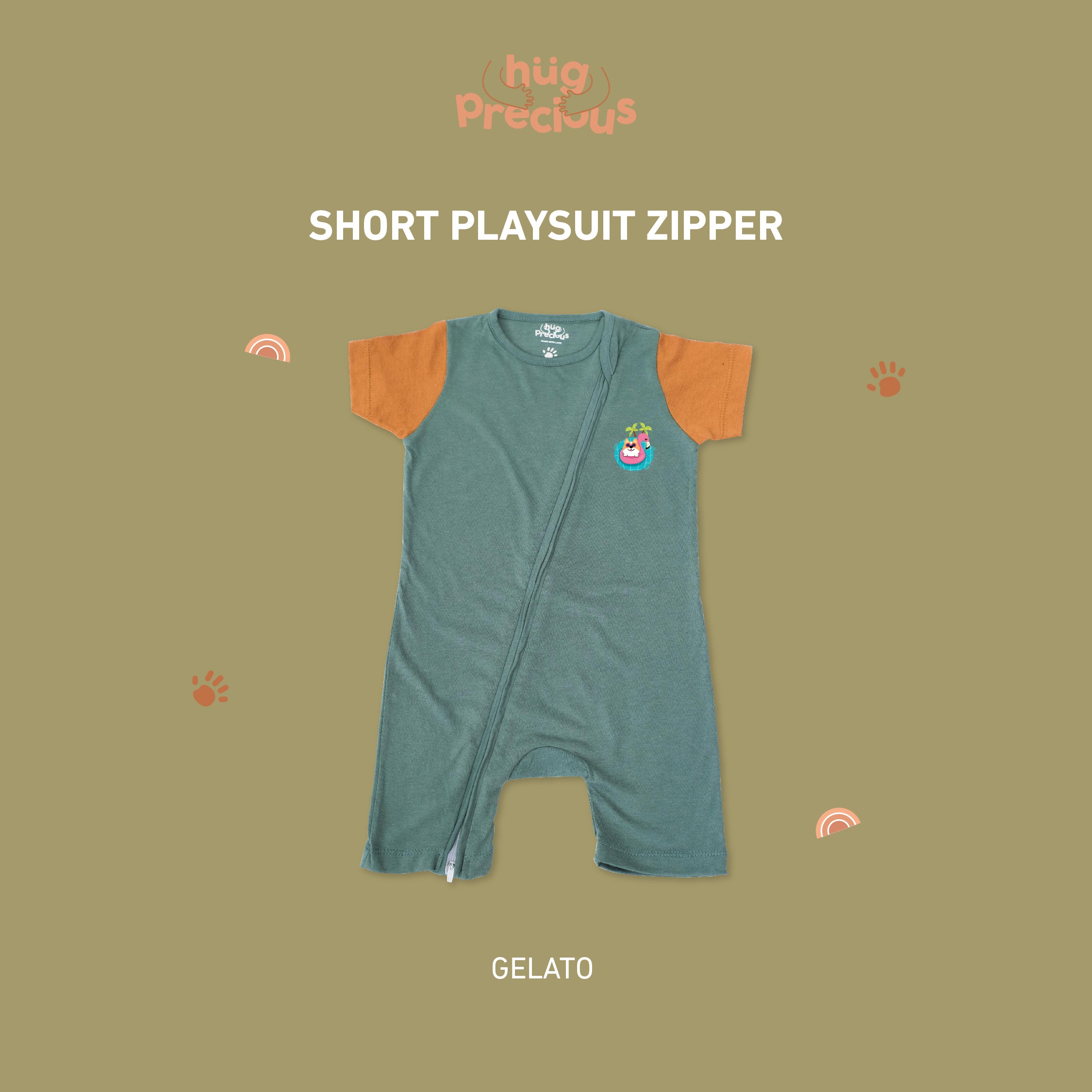 Short Playsuit Zipper SUMMER DOGGO Bamboo