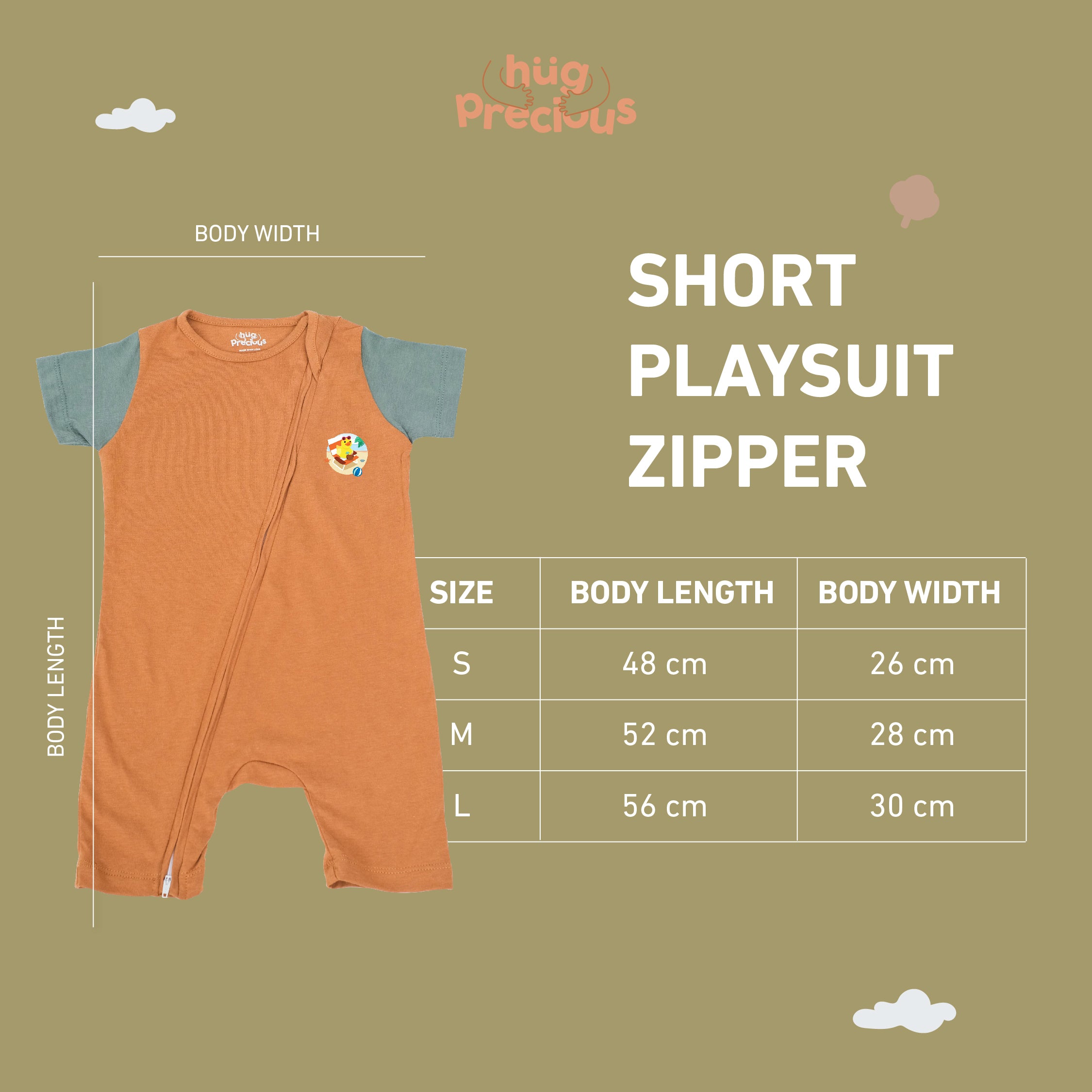 Short Playsuit Zipper SUMMER DUCK Bamboo