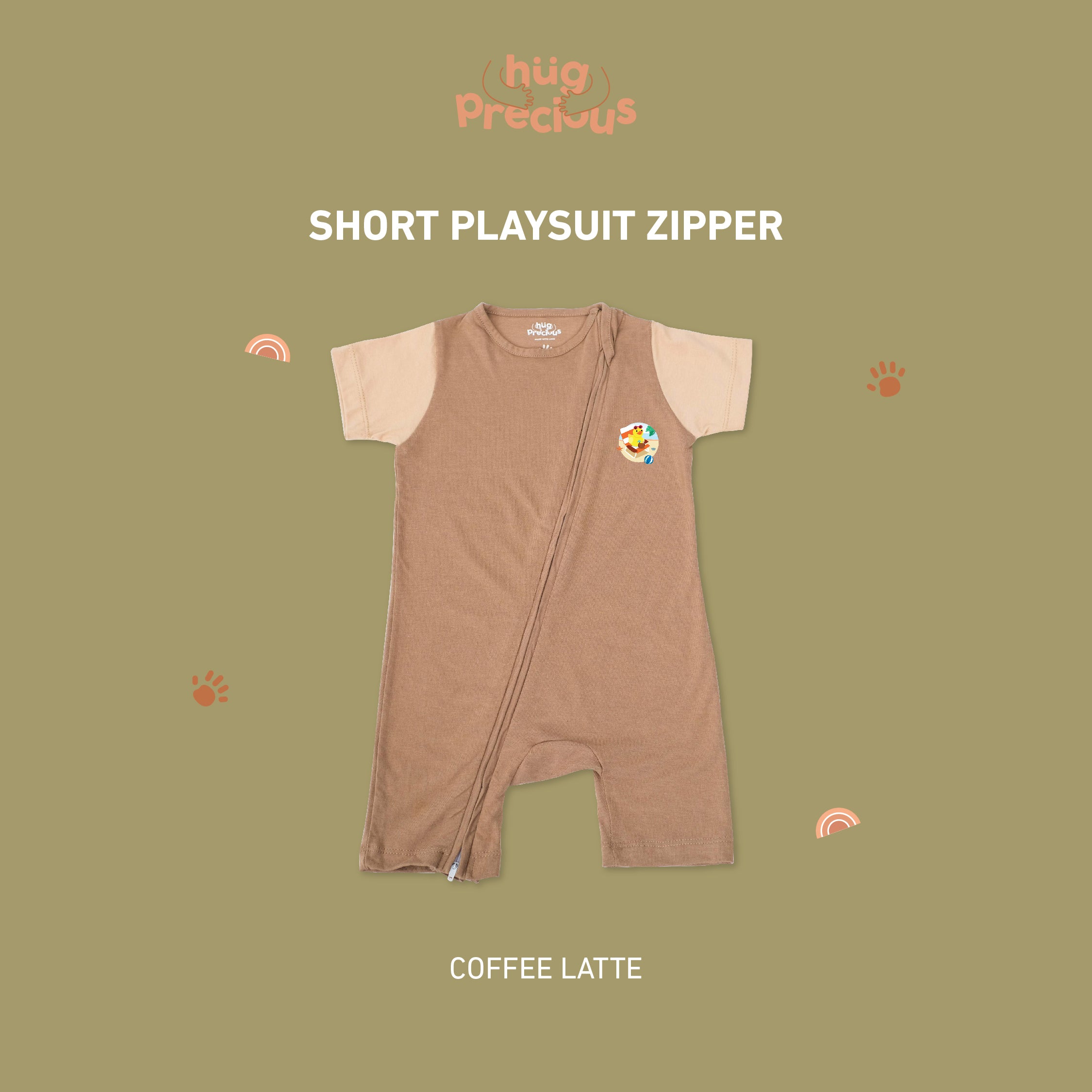 Short Playsuit Zipper SUMMER DUCK Bamboo