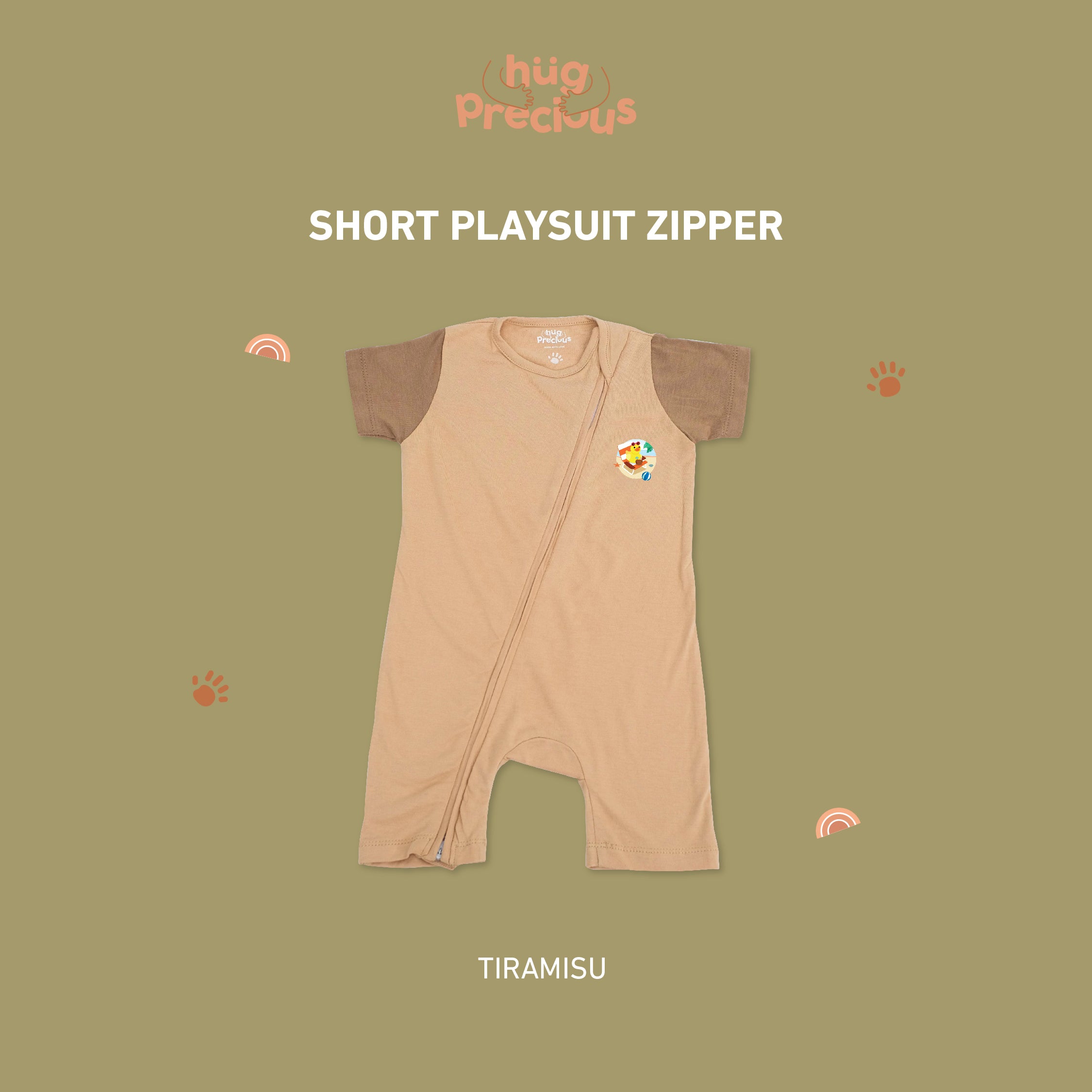 Short Playsuit Zipper SUMMER DUCK Bamboo